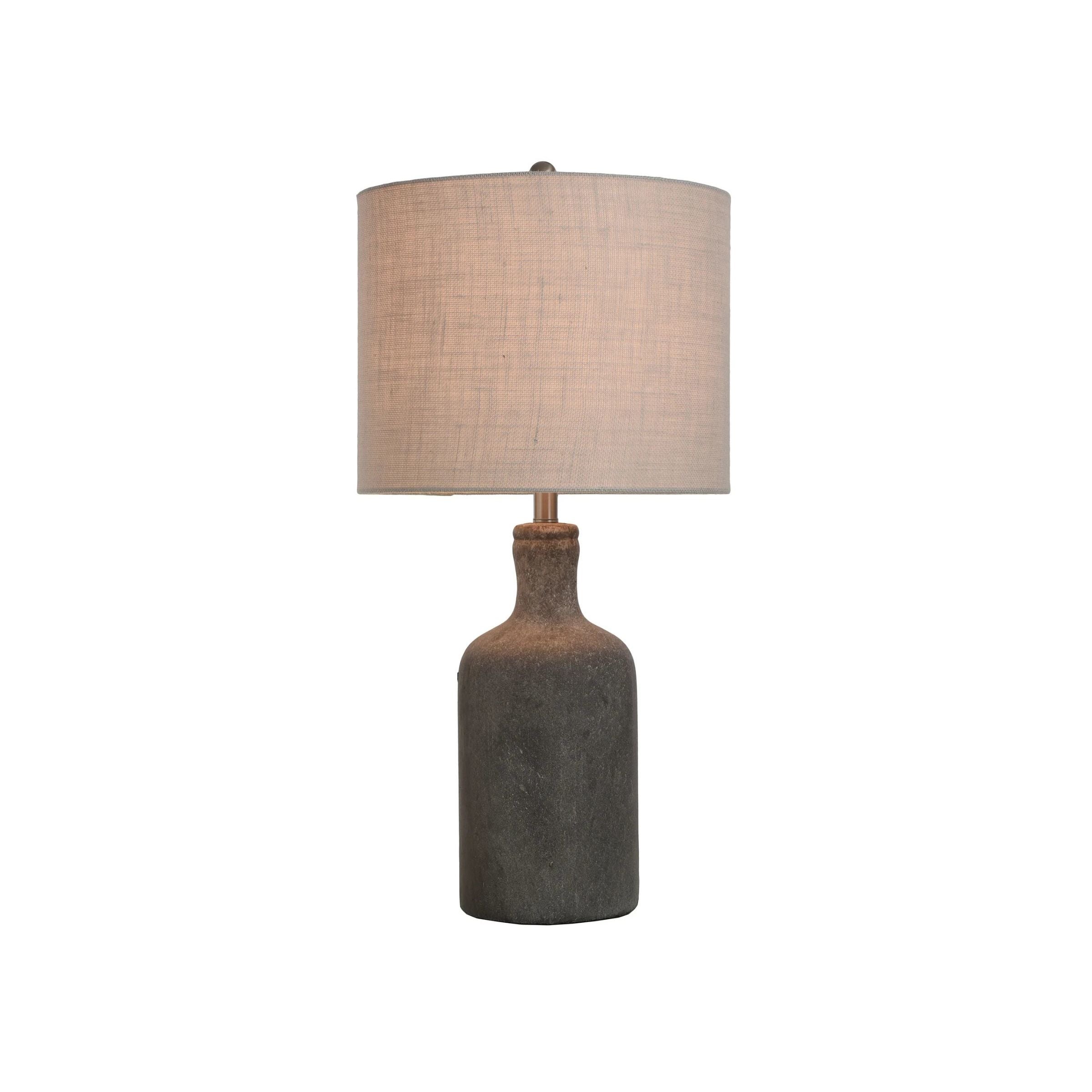 Brown Concrete Table Lamp 30"H