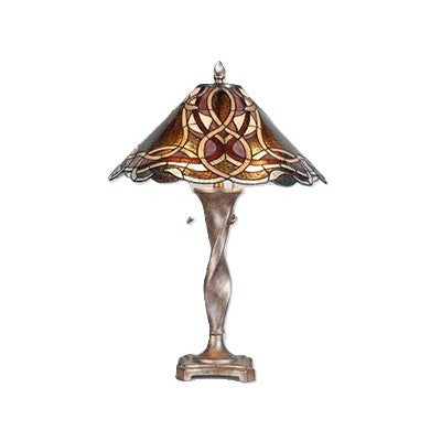 Hope Purple and Pink Tiffany-Style Glass Table Lamp 30"H