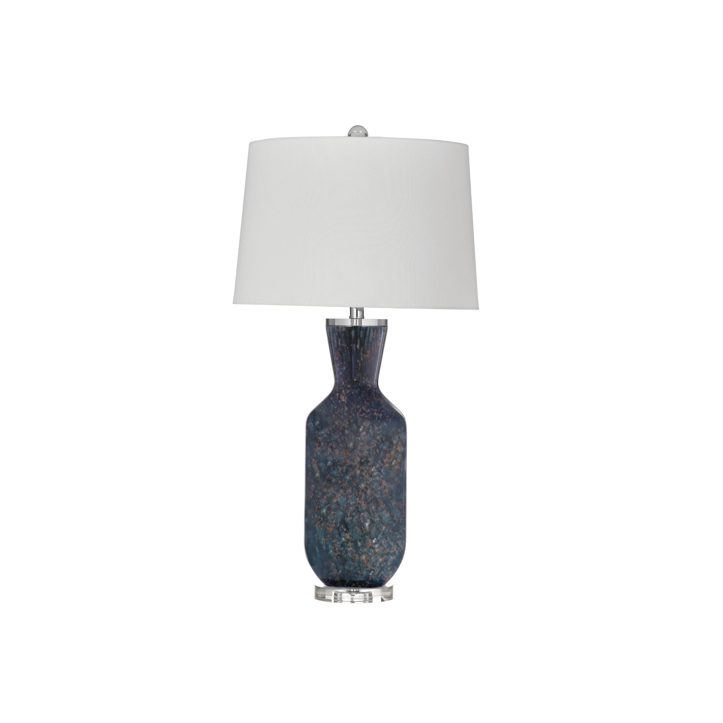 Blue Art Glass Table Lamp 32"H