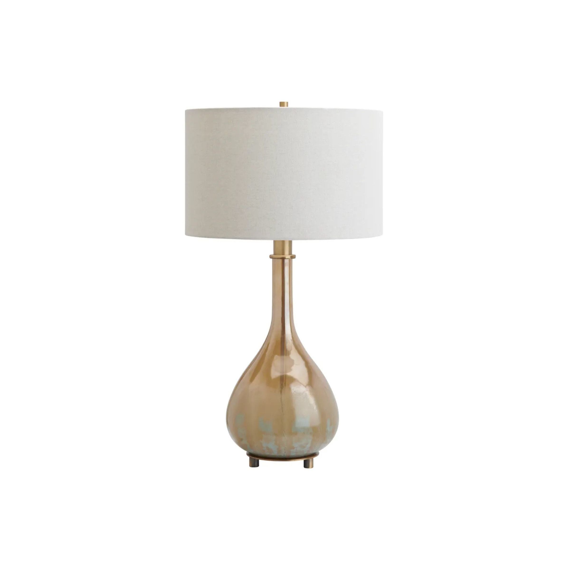 Gold Glass Table Lamp 29.25"H