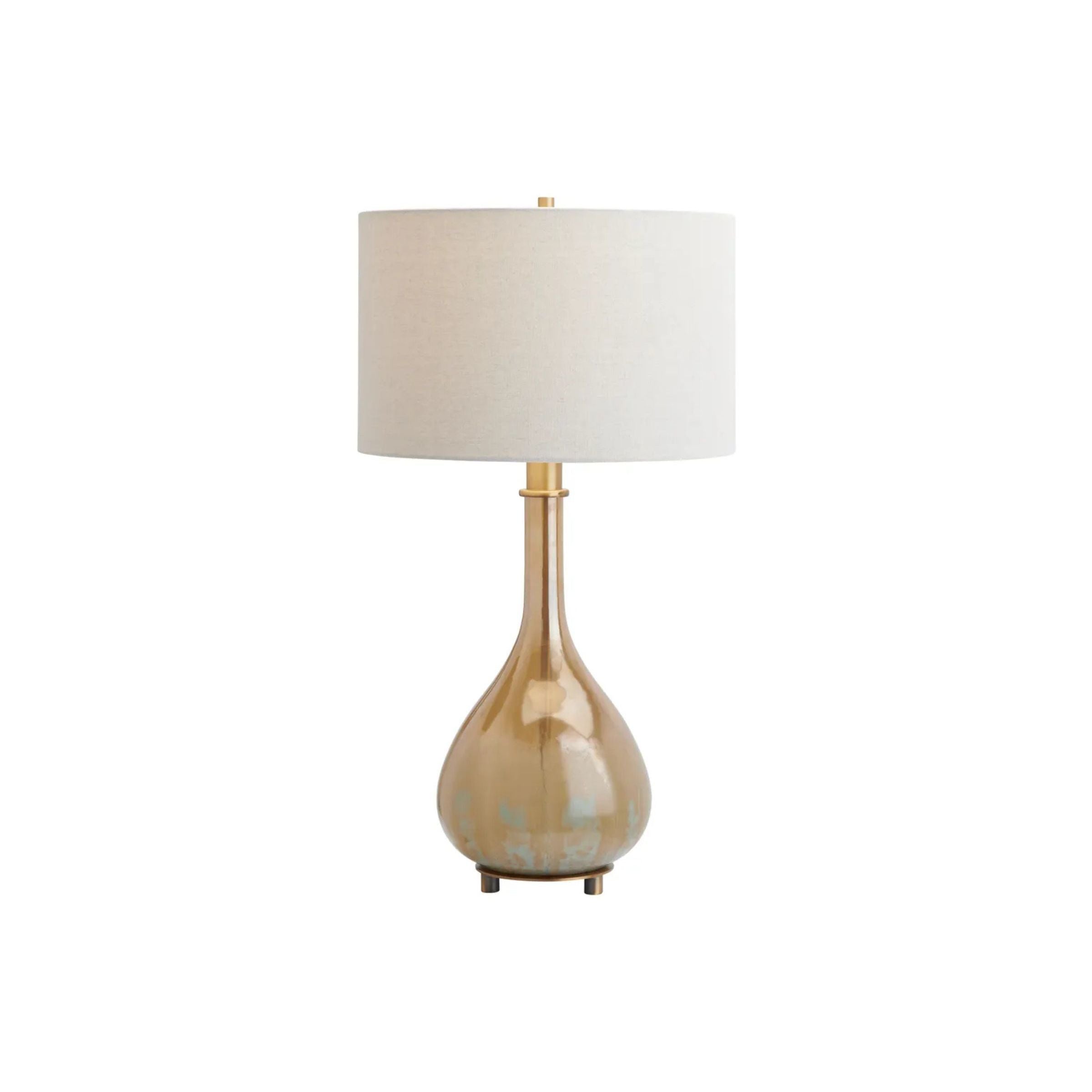 Gold Glass Table Lamp 29.25"H
