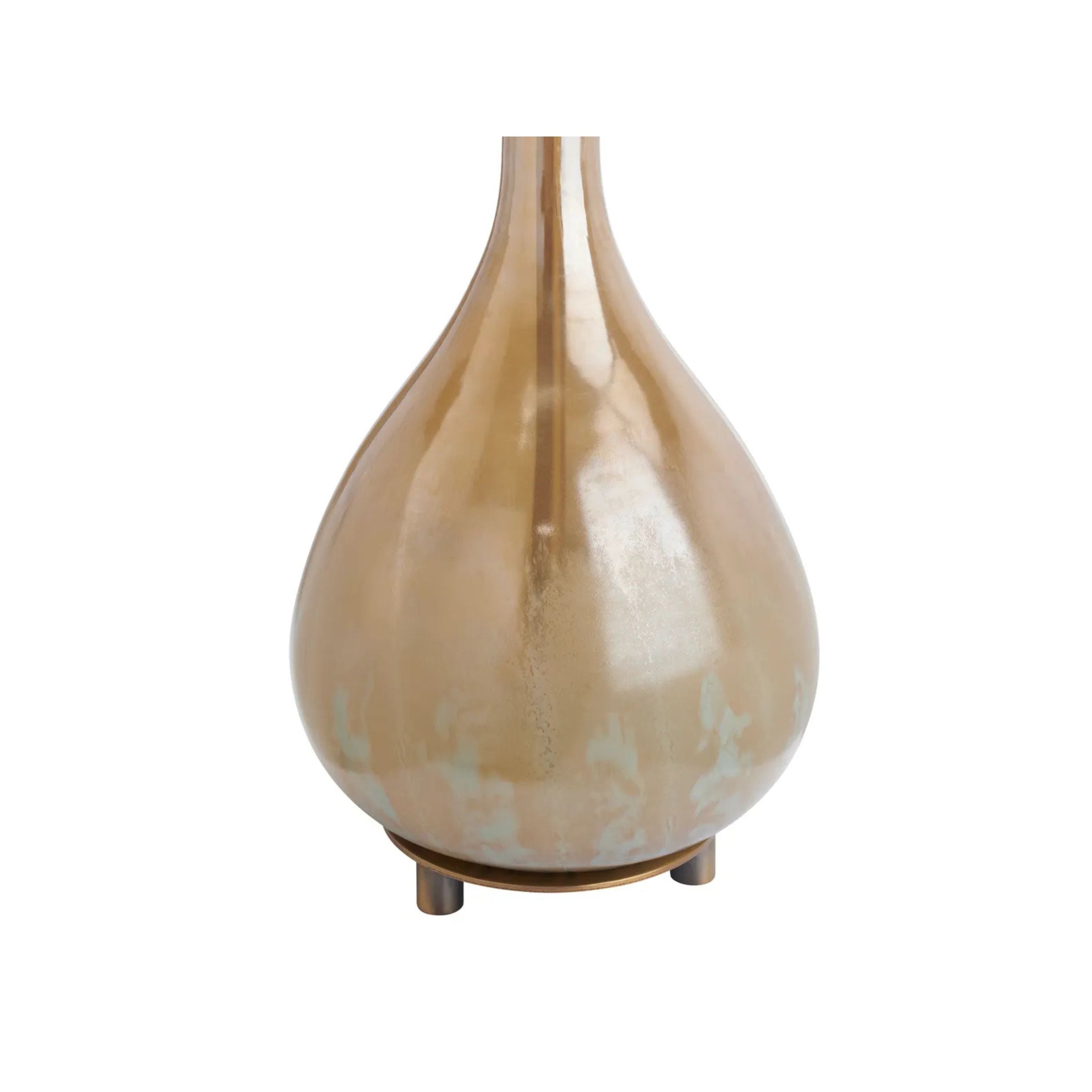Gold Glass Table Lamp 29.25"H