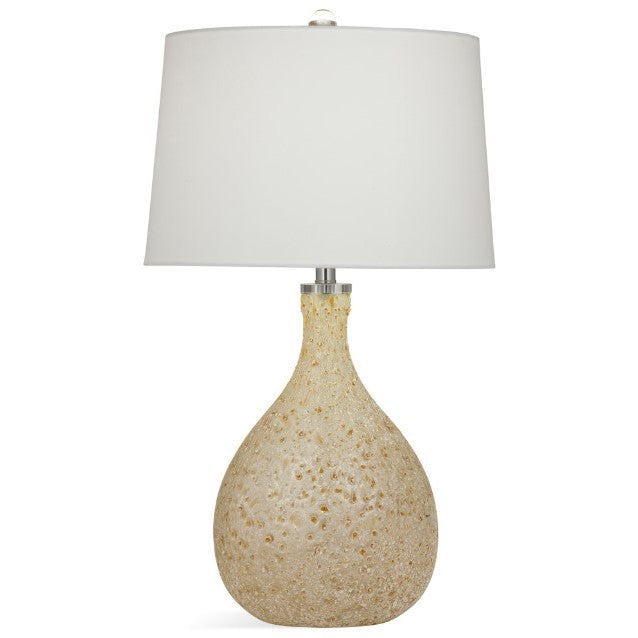 Amber Art Glass Table Lamp 29"H