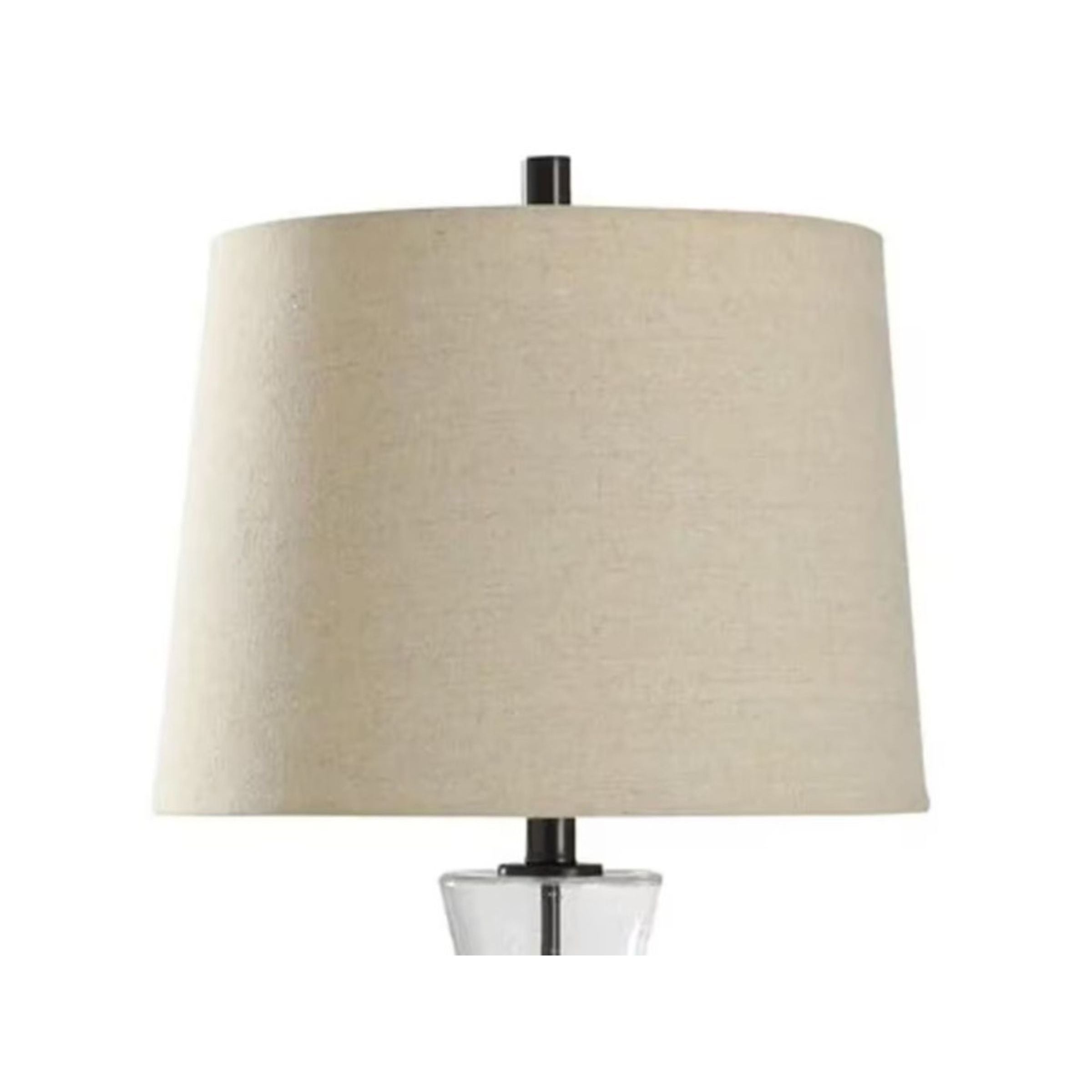 Glass and Bronze Table Lamp 30"H