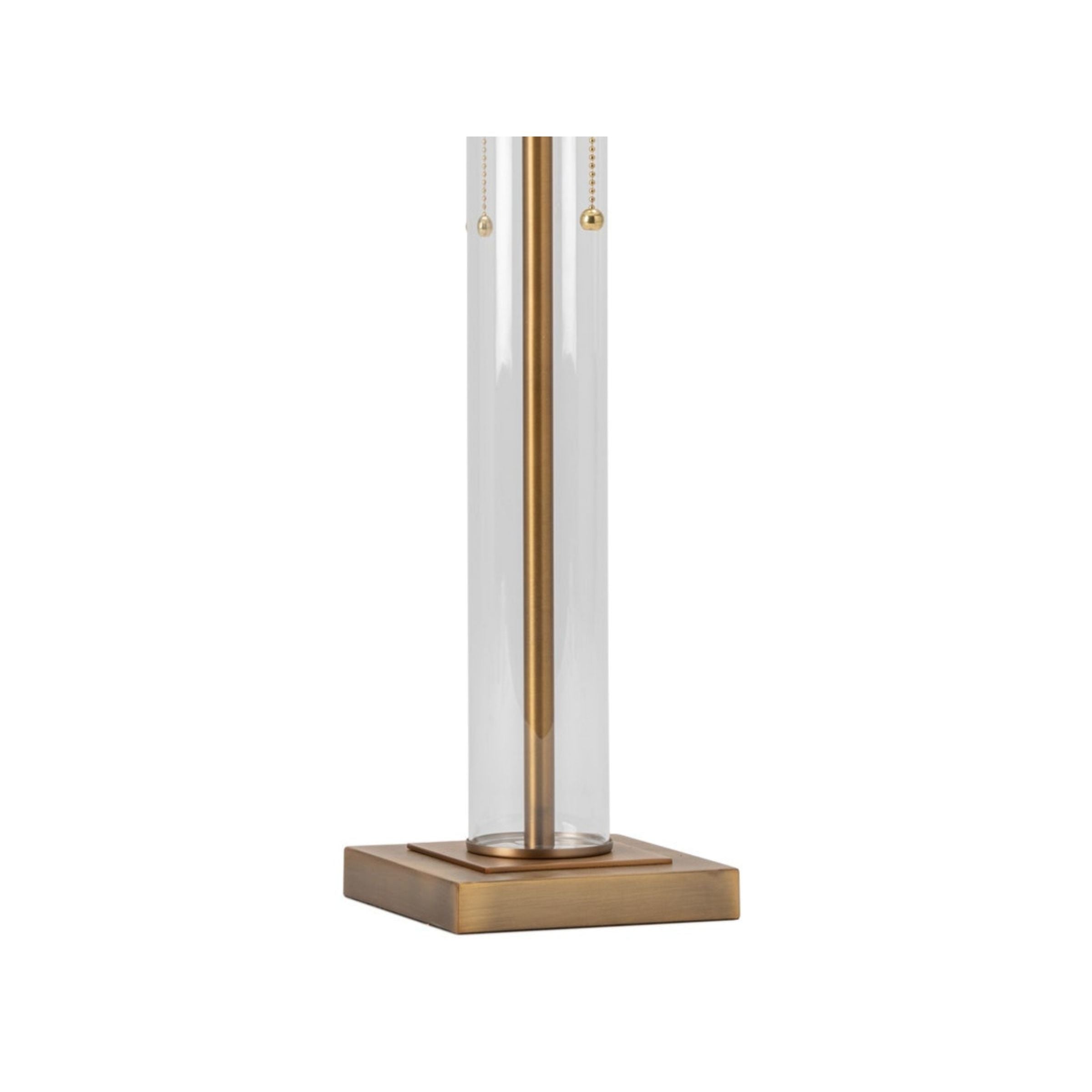 Glass and Brass Table Lamp 29.5"H