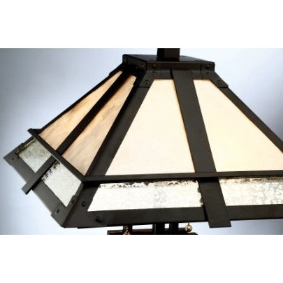Bronze With Mica and Glass Tiffany Style Table Lamp 27"H