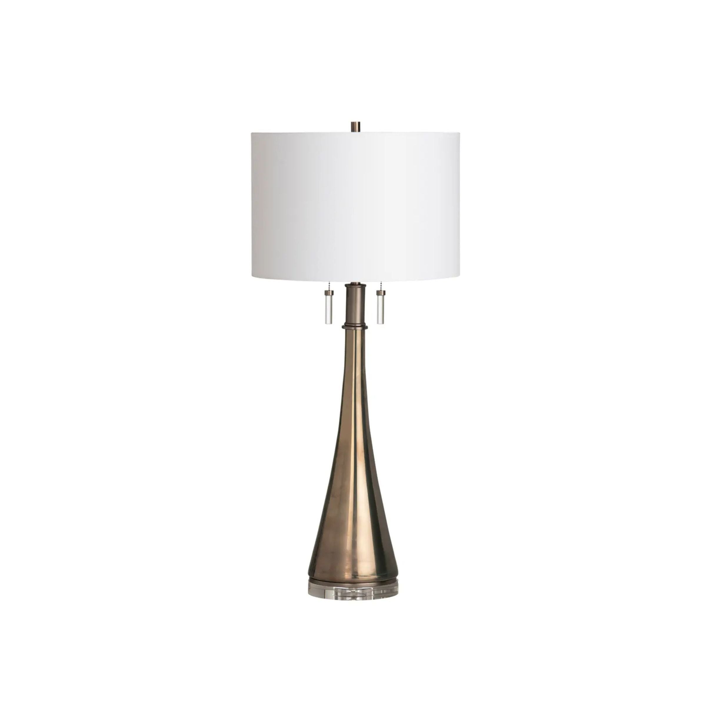 Bronze Glass Table Lamp 36.5"H