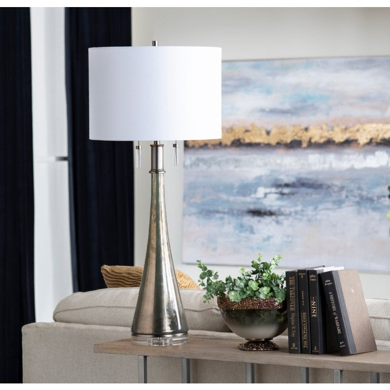 Bronze Glass Table Lamp 36.5"H