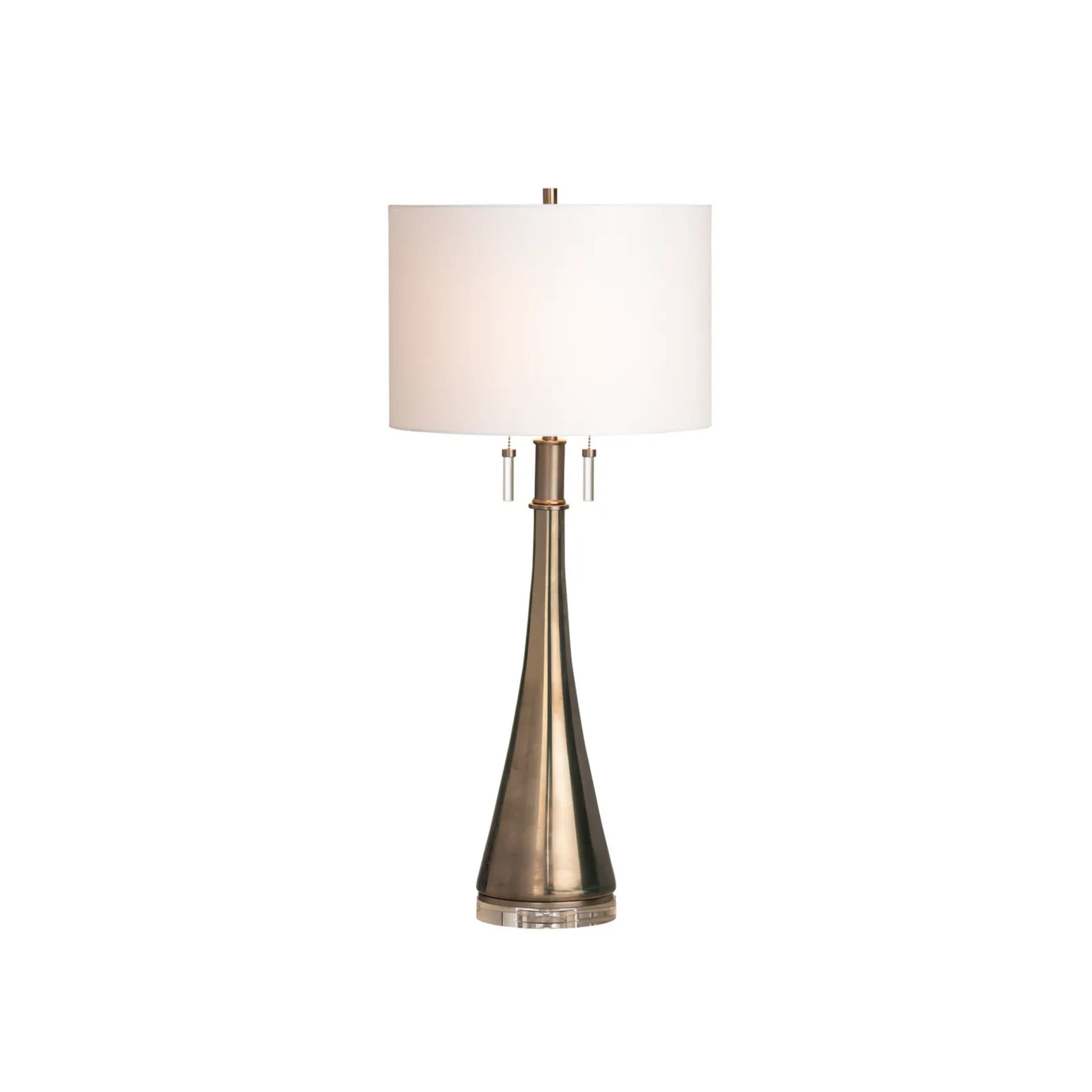 Bronze Glass Table Lamp 36.5"H