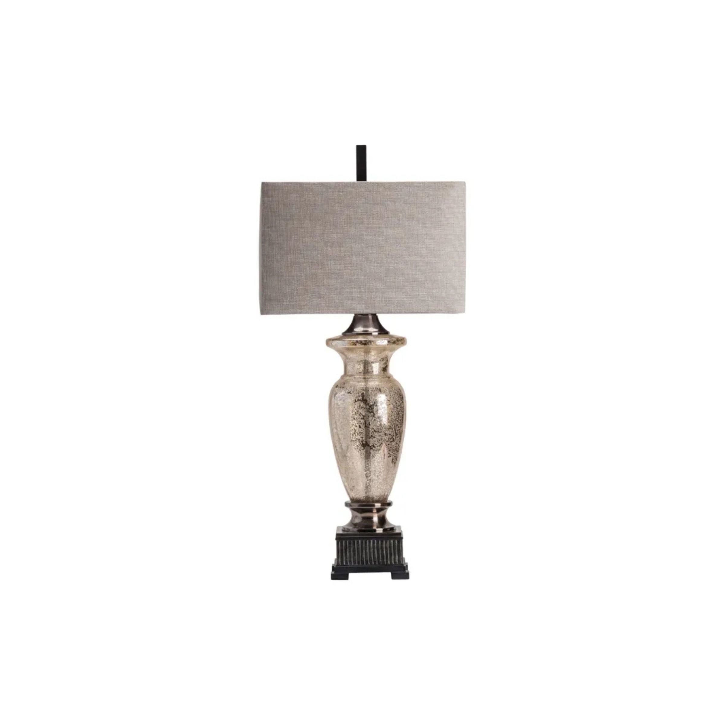 Mercury Glass Urn Table Lamp 40"H