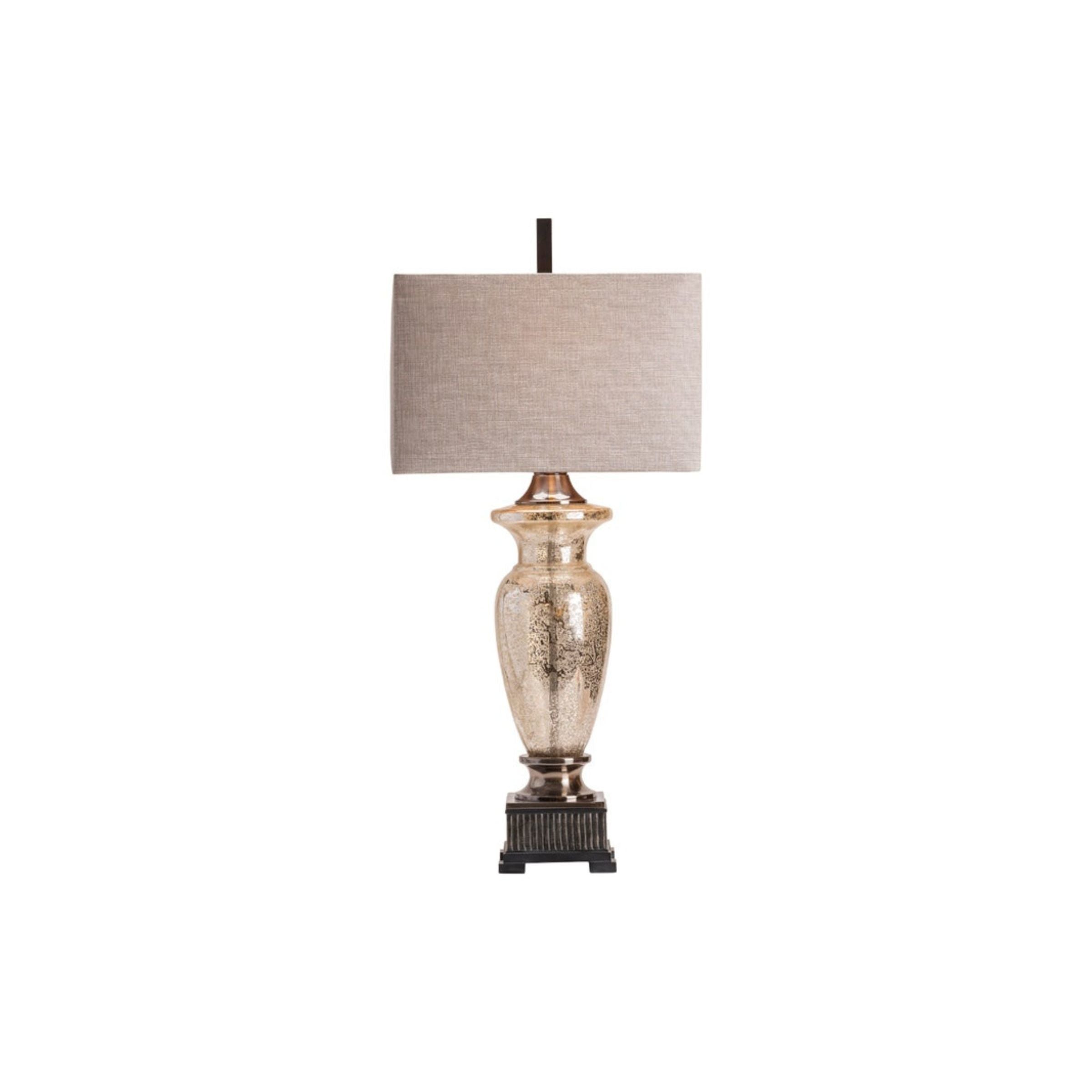 Mercury Glass Urn Table Lamp 40"H