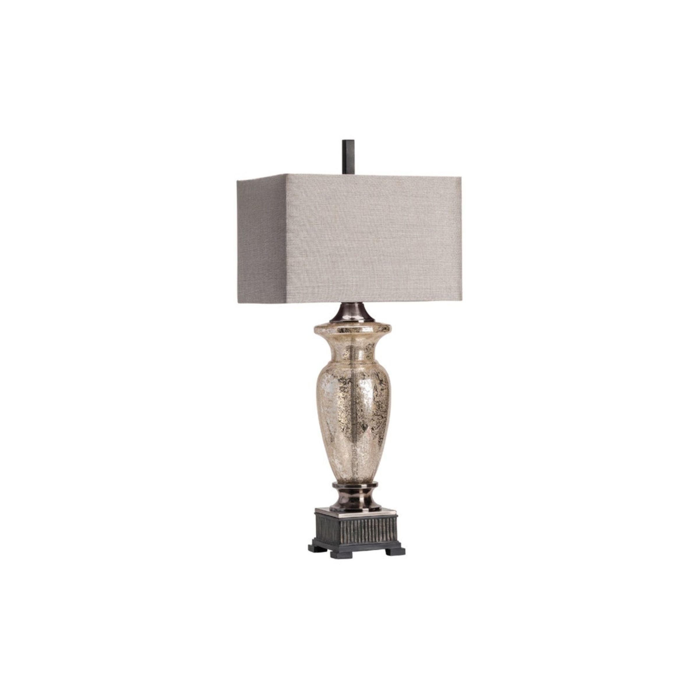 Mercury Glass Urn Table Lamp 40"H