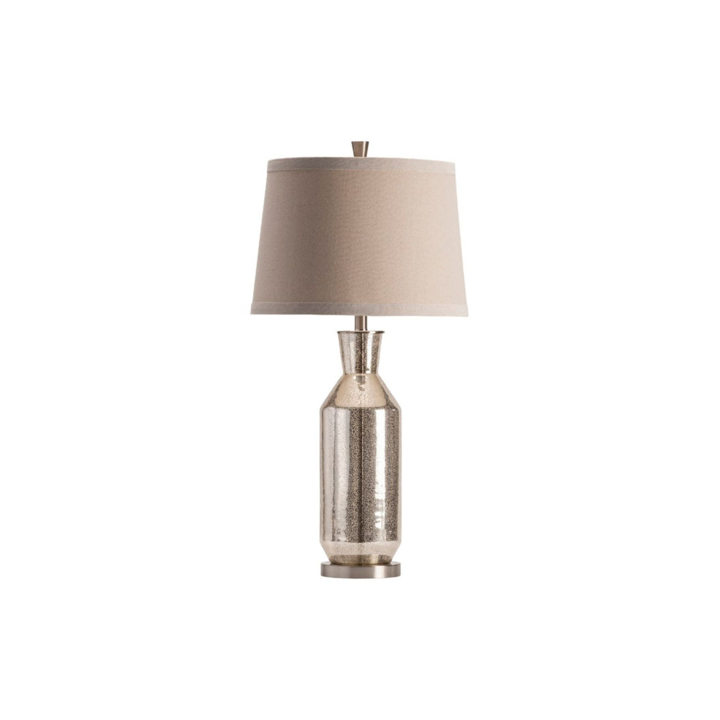 Silver Mercury Glass Table Lamp 34"H