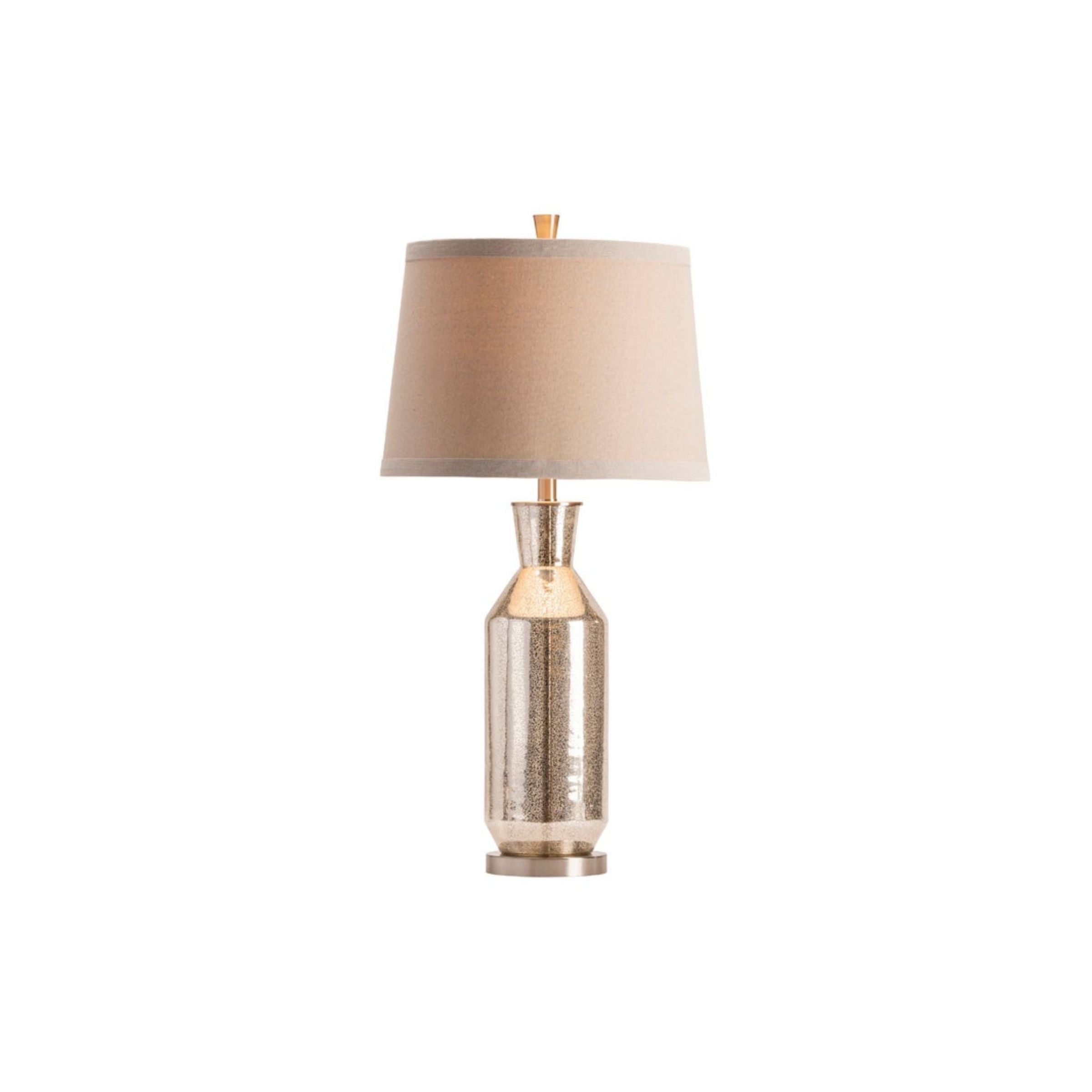 Silver Mercury Glass Table Lamp 34"H