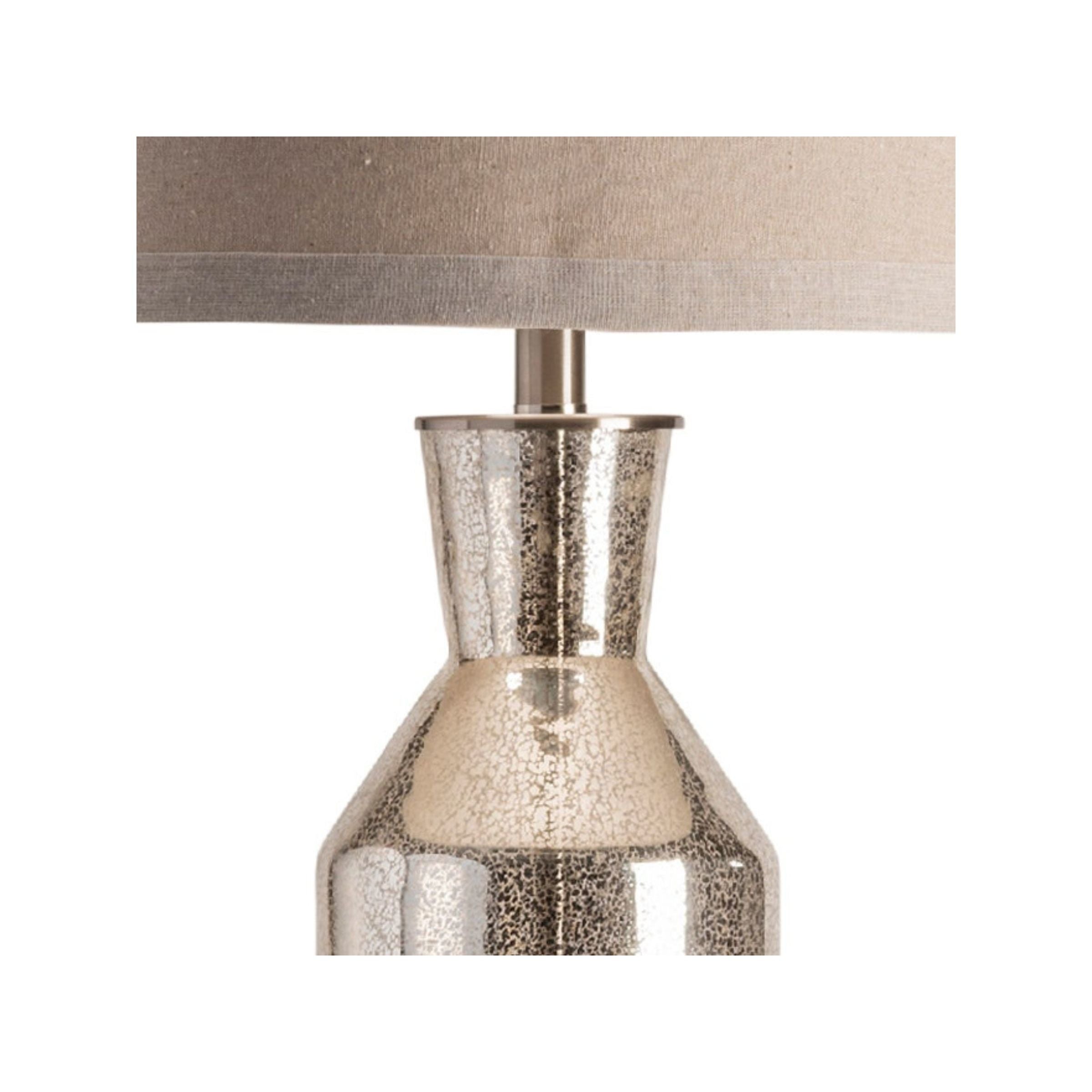 Silver Mercury Glass Table Lamp 34"H