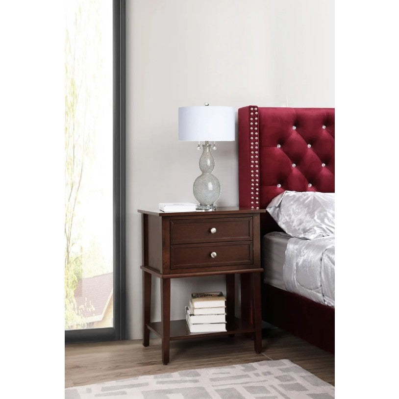 White Art Glass Table Lamp 35.25"H