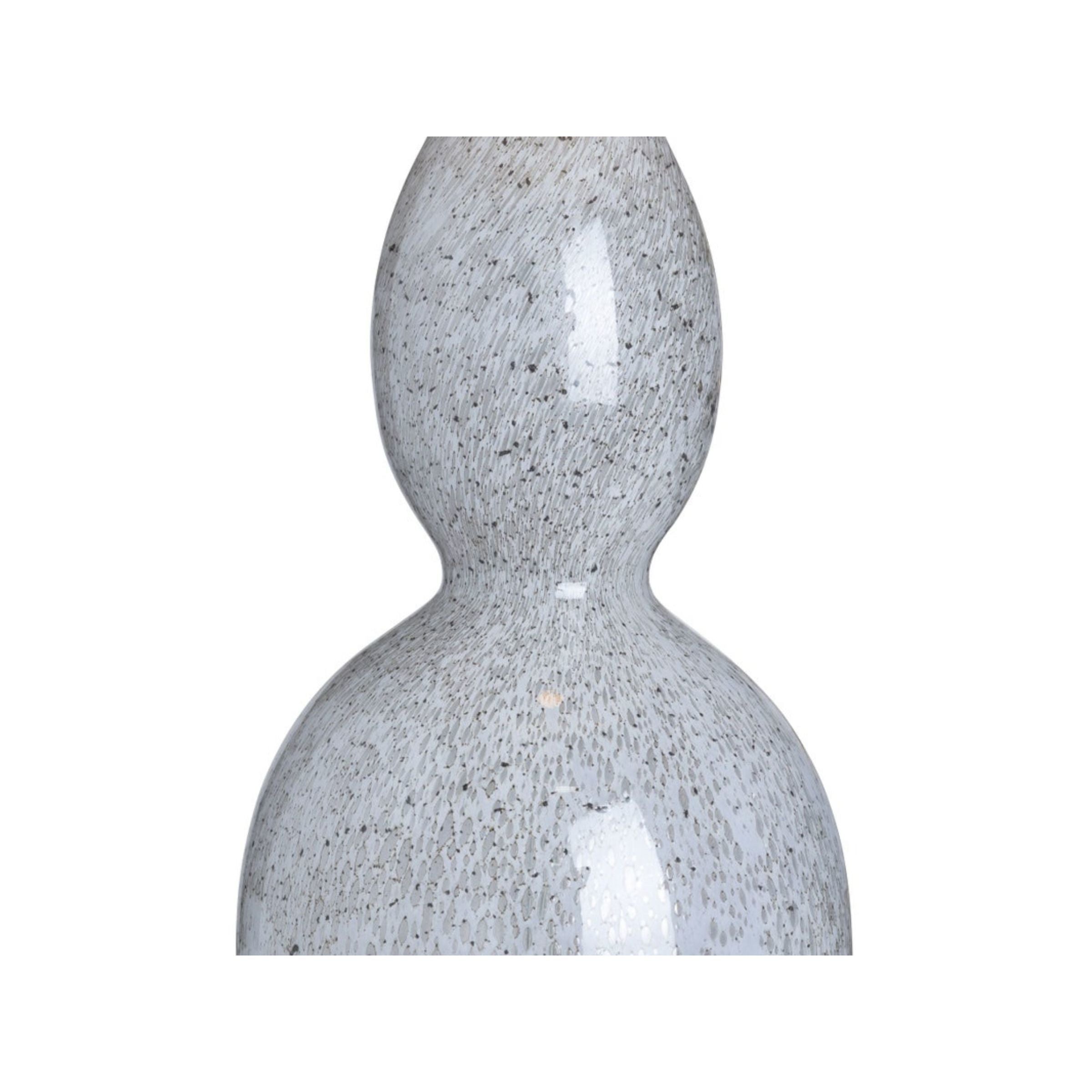White Art Glass Table Lamp 35.25"H