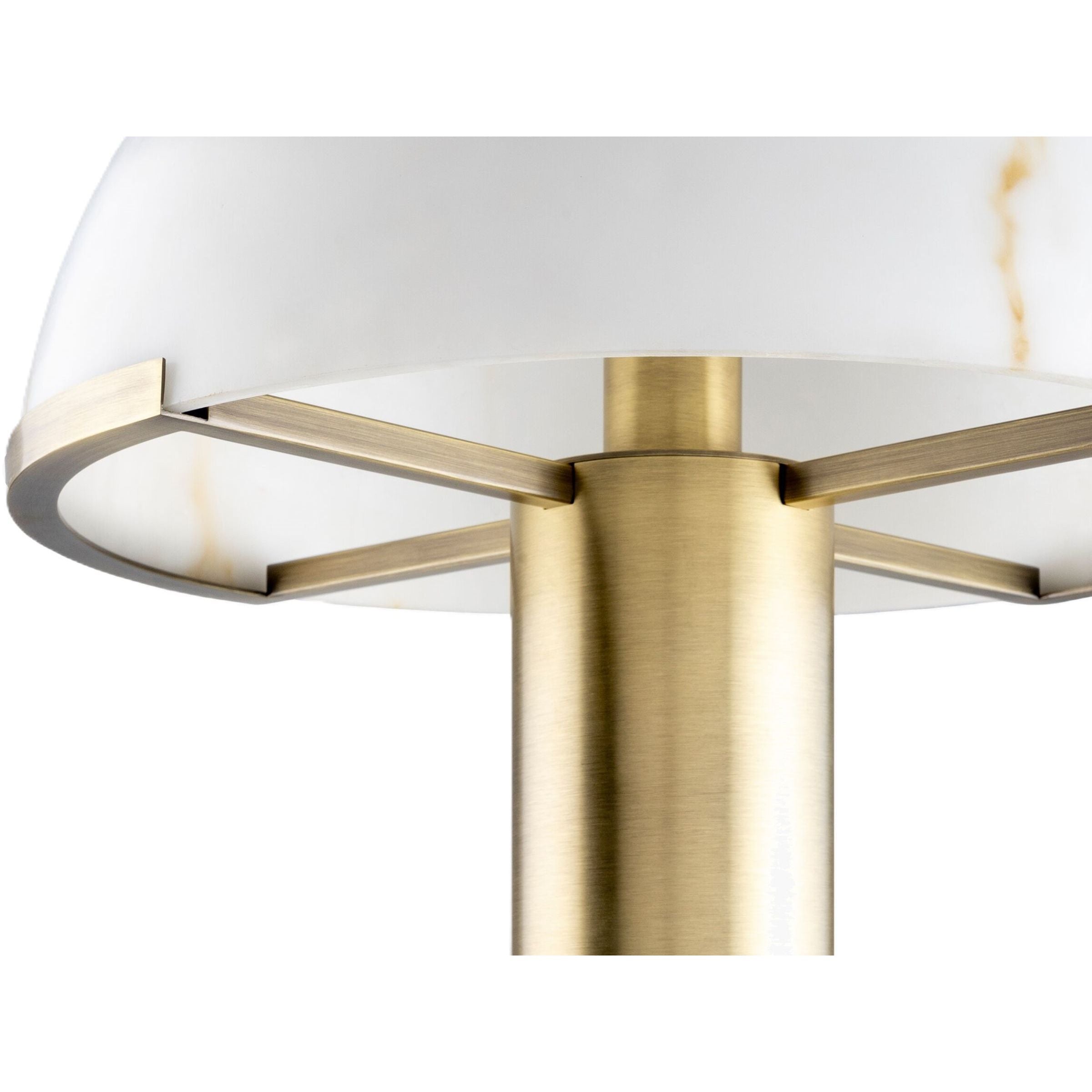Brass with Glass Shade Desk Lamp 23"H