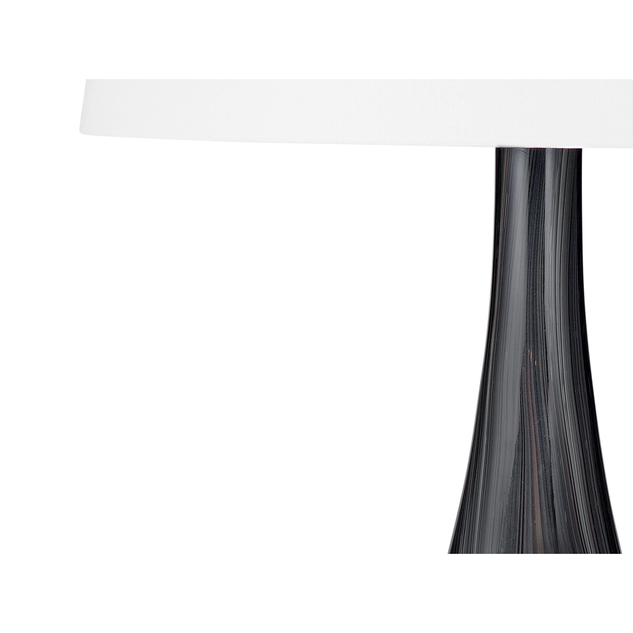Black Art Glass Table Lamp 34"H