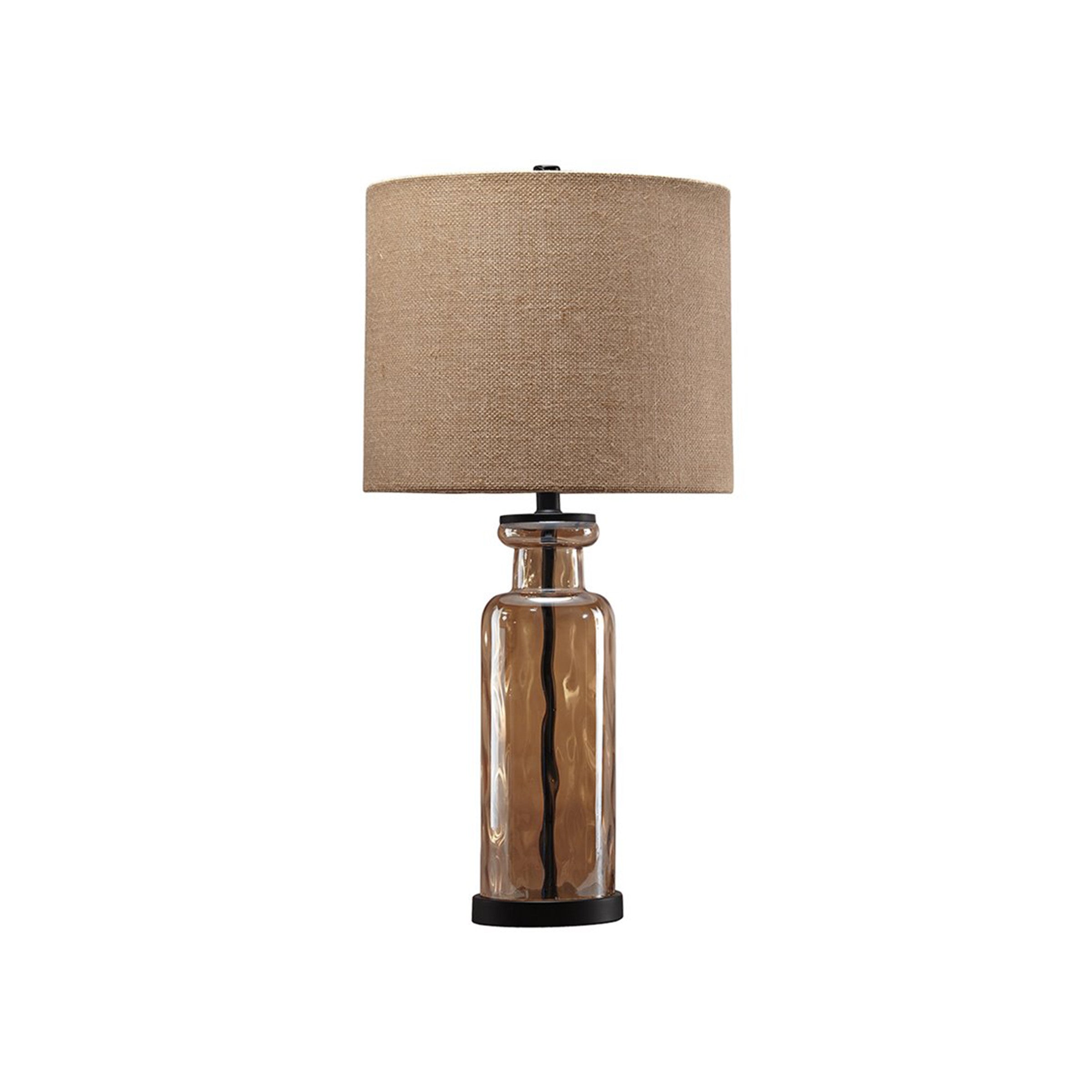 Bronze Glass Table Lamp 28.25"H