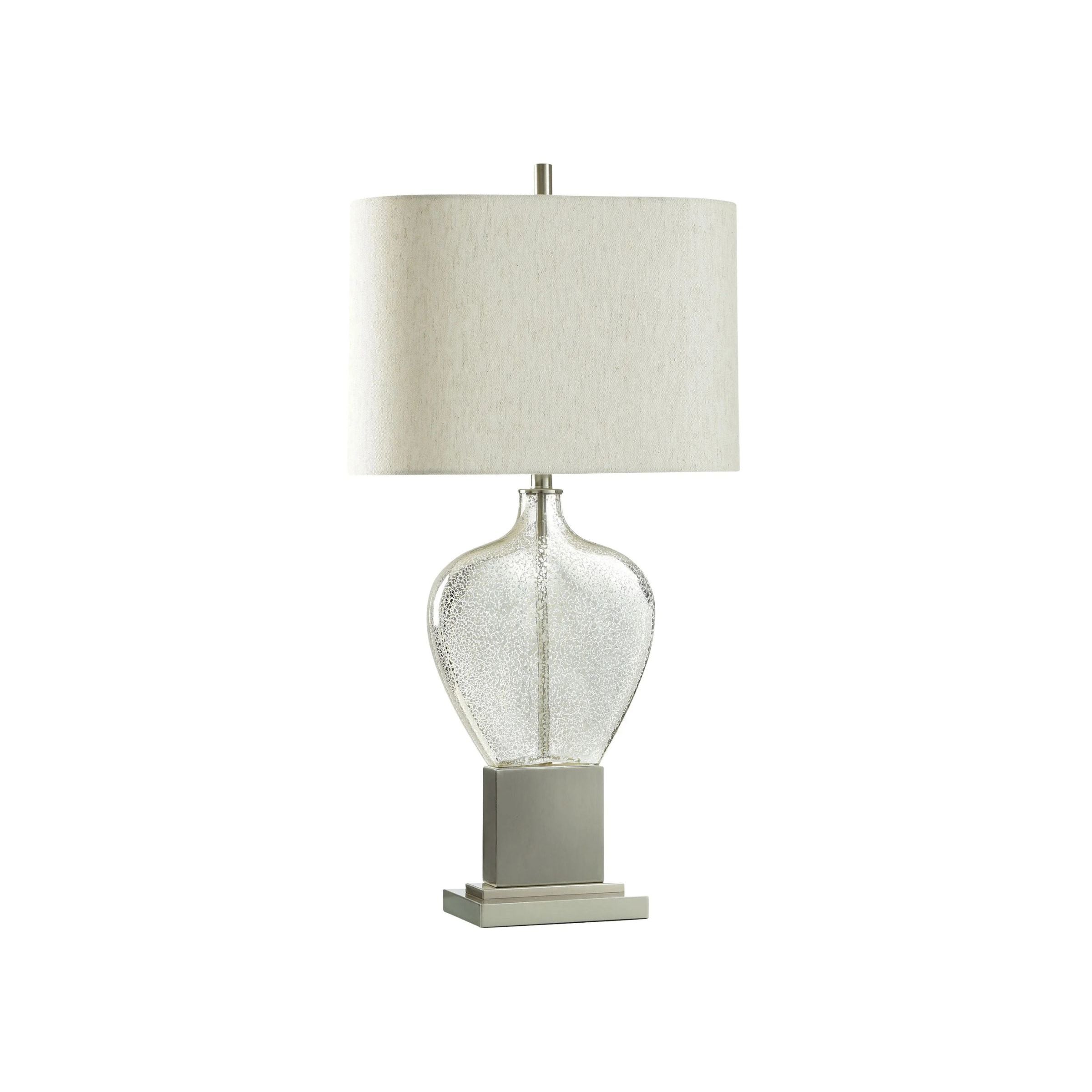 Mercury Glass Table Lamp 34"H