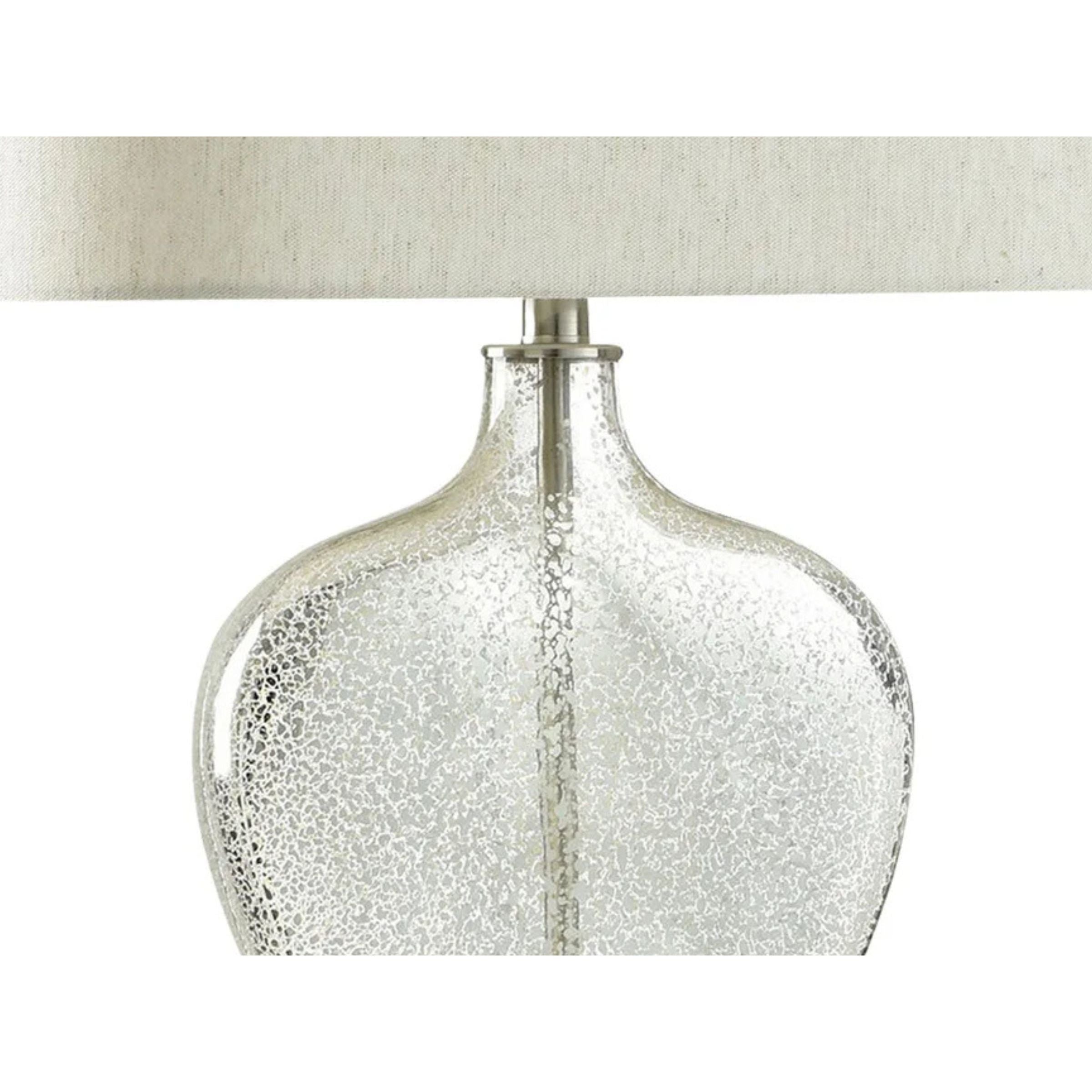 Mercury Glass Table Lamp 34"H