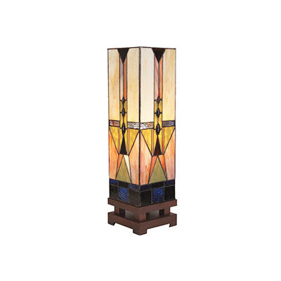 Draco Tiffany-Style Glass Luminary Lamp 6"W x 21"H