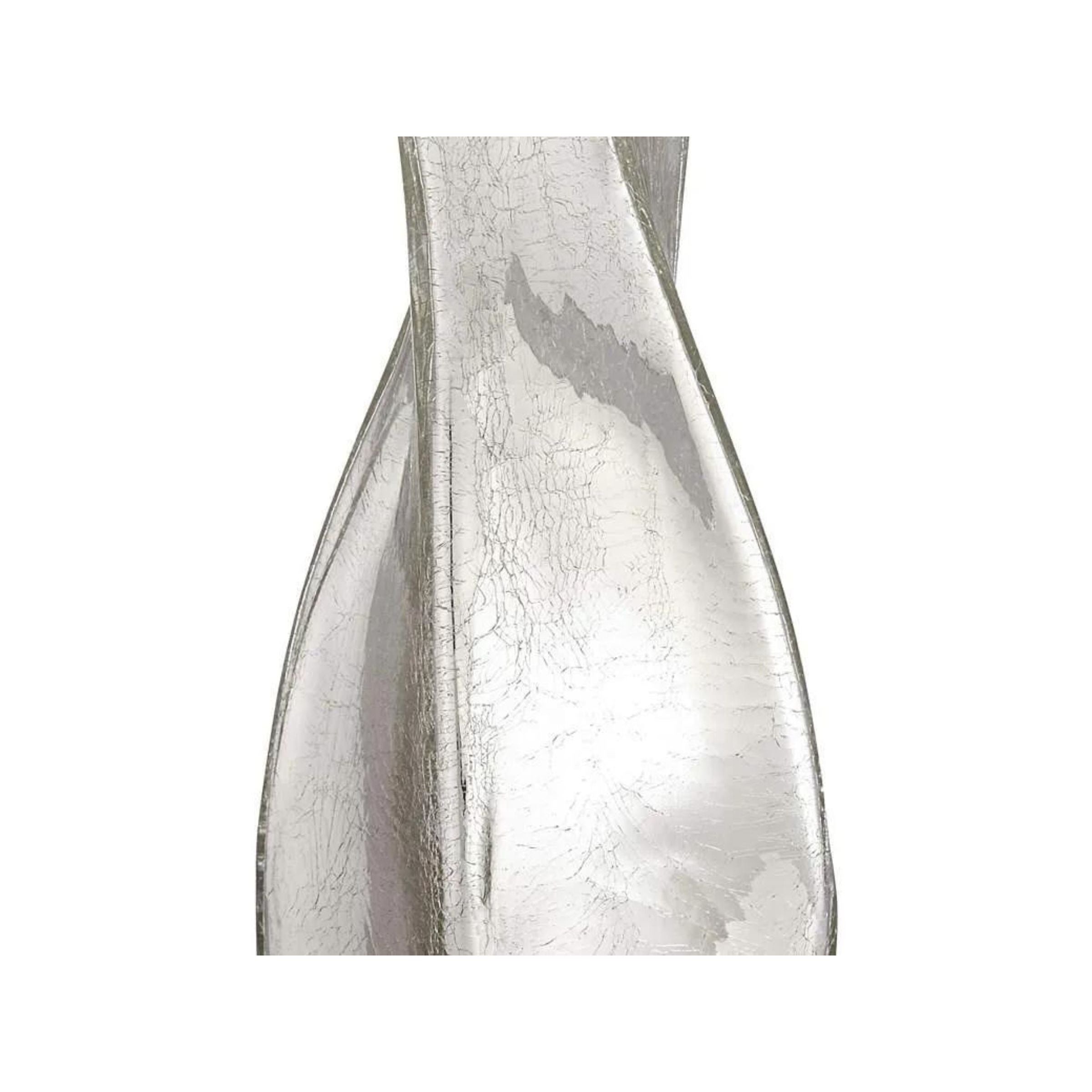 Silver Twist Mercury Glass Table Lamp 32"H