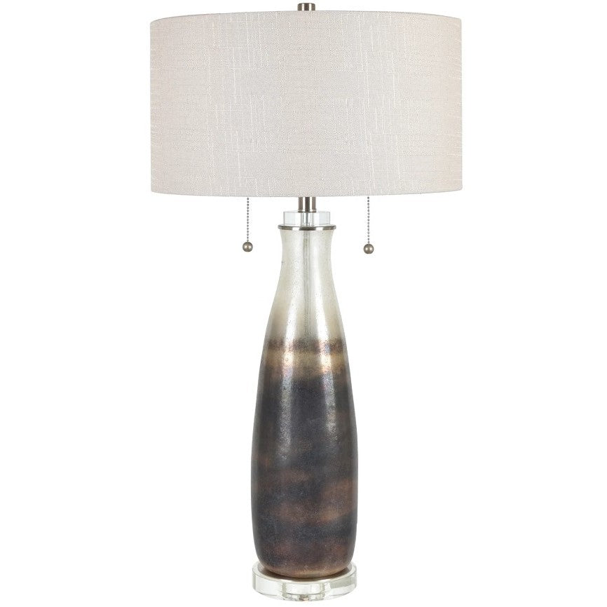 Brown Glass Table Lamp 32"H