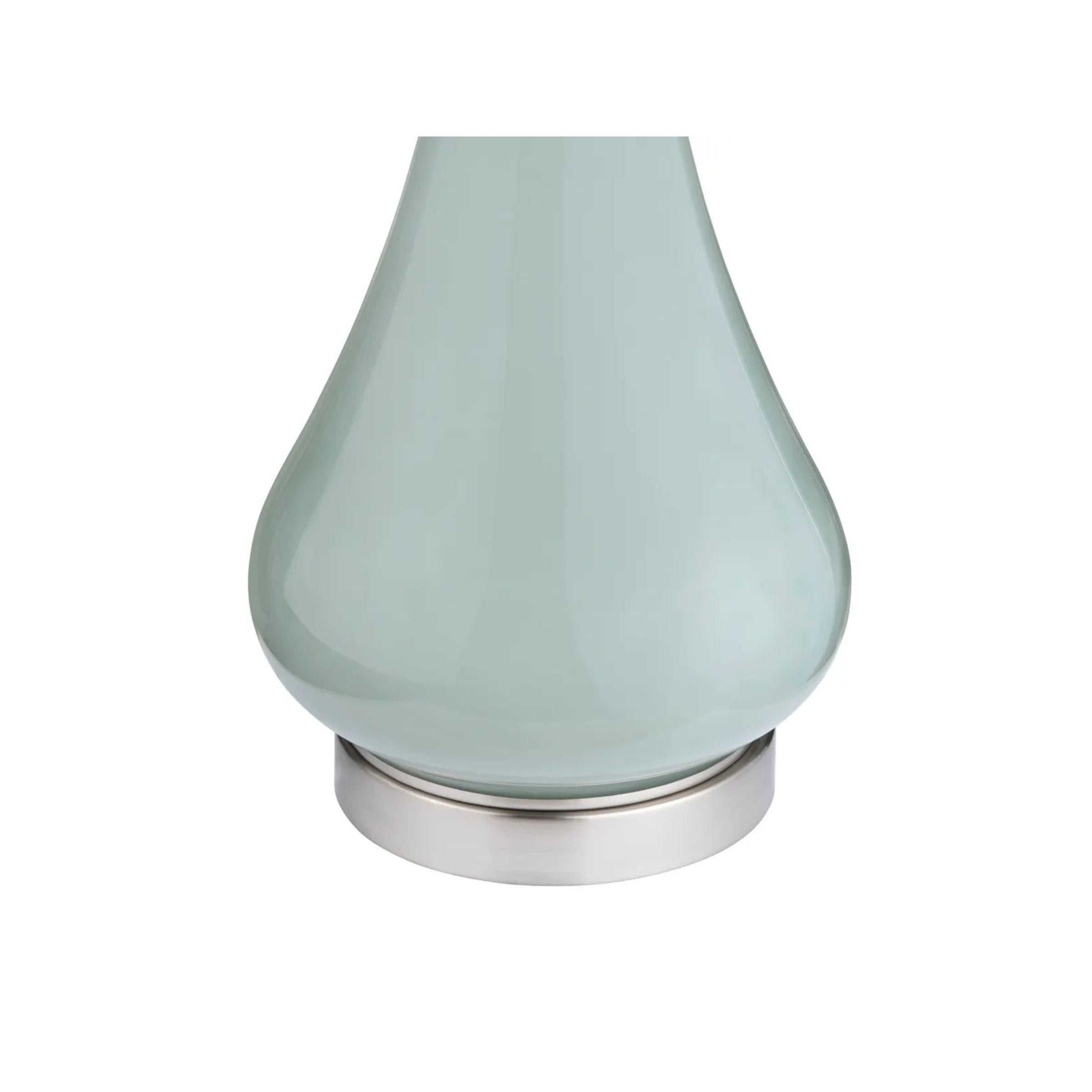 Light Blue Glass Table Lamp 30.25"H