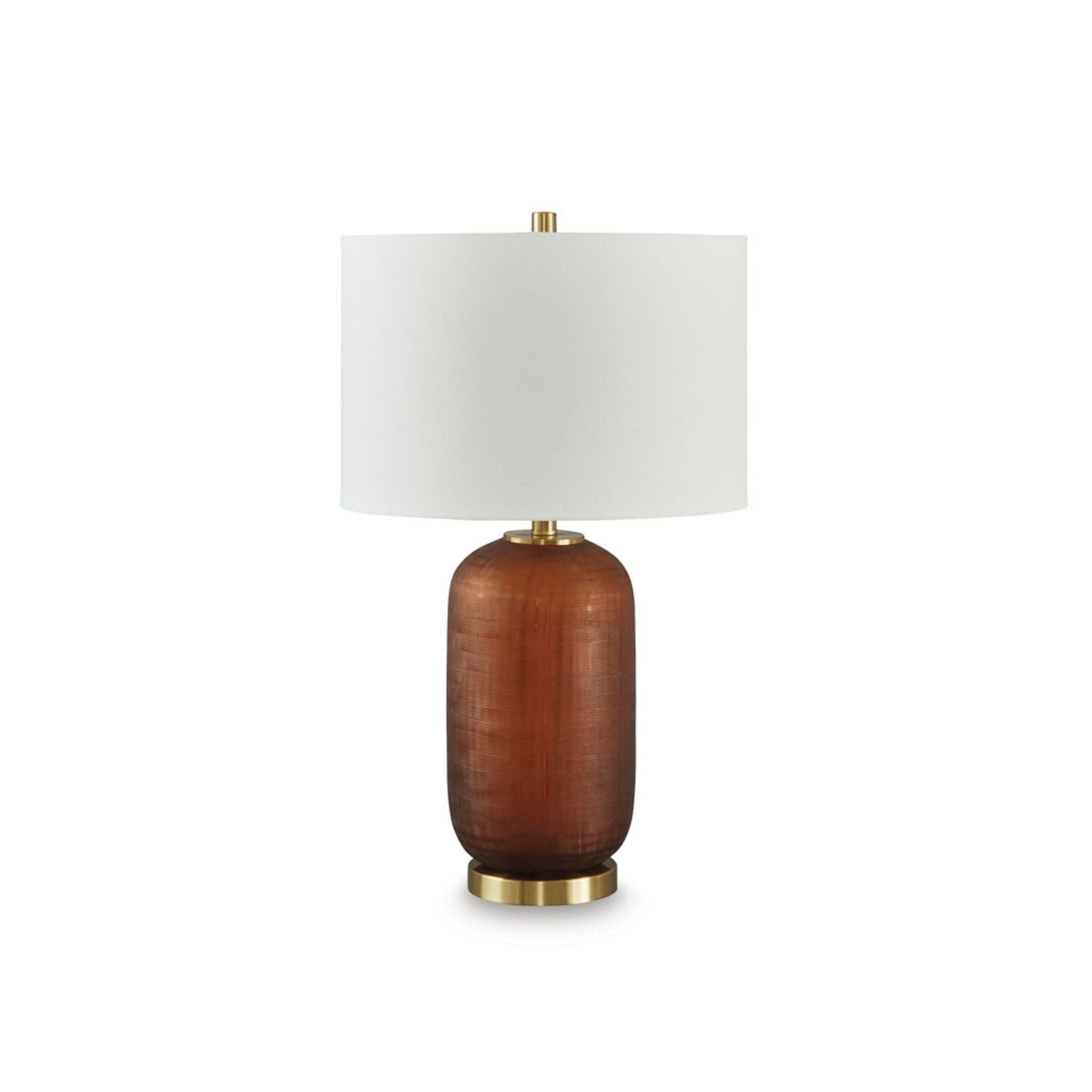 Amber Glass Table Lamp 27"H