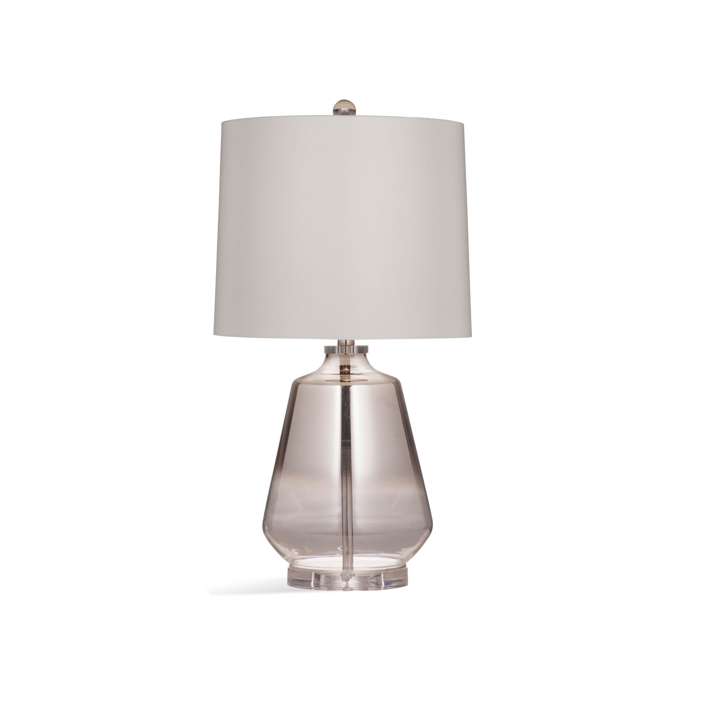 Silver Glass Table Lamp 28"H