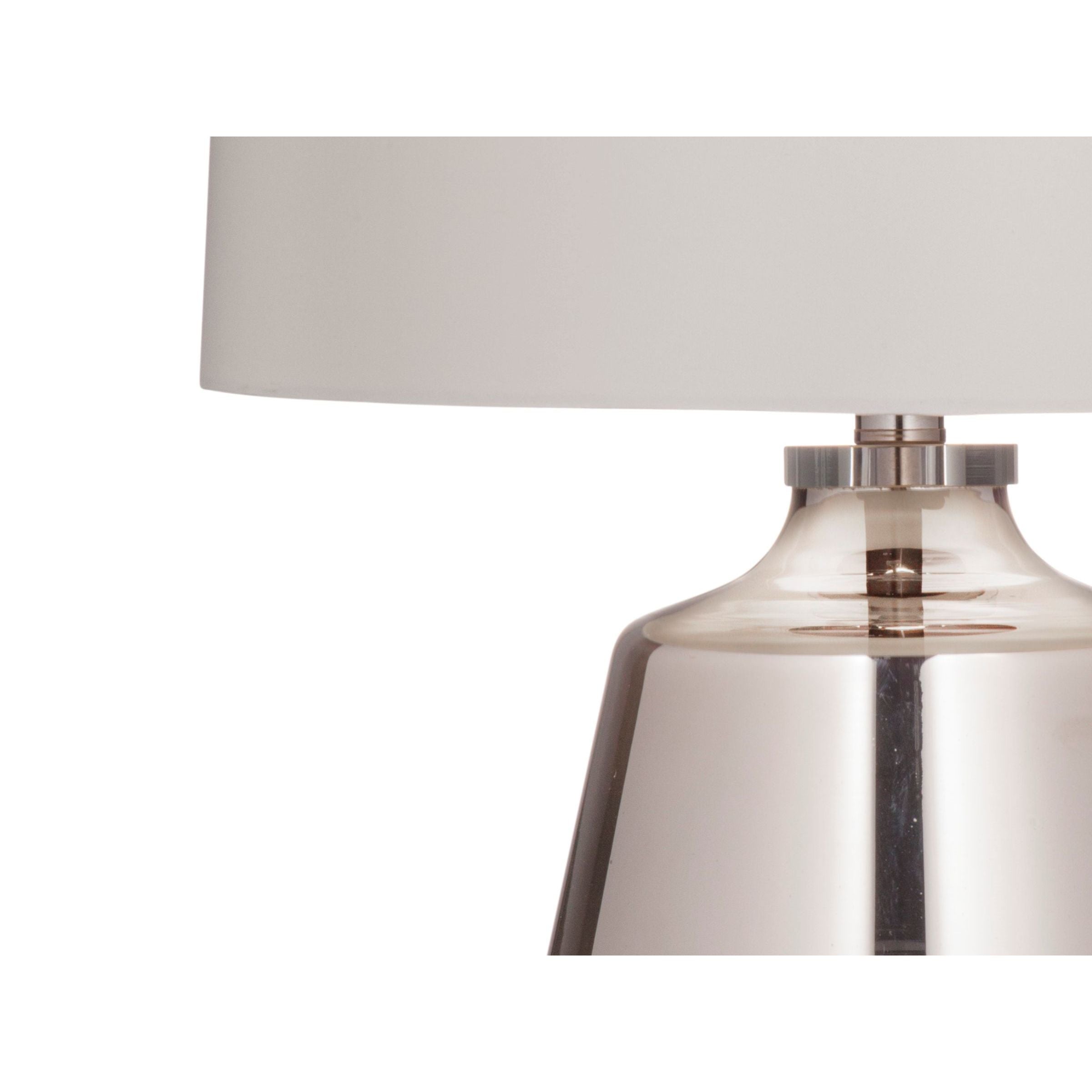 Silver Glass Table Lamp 28"H