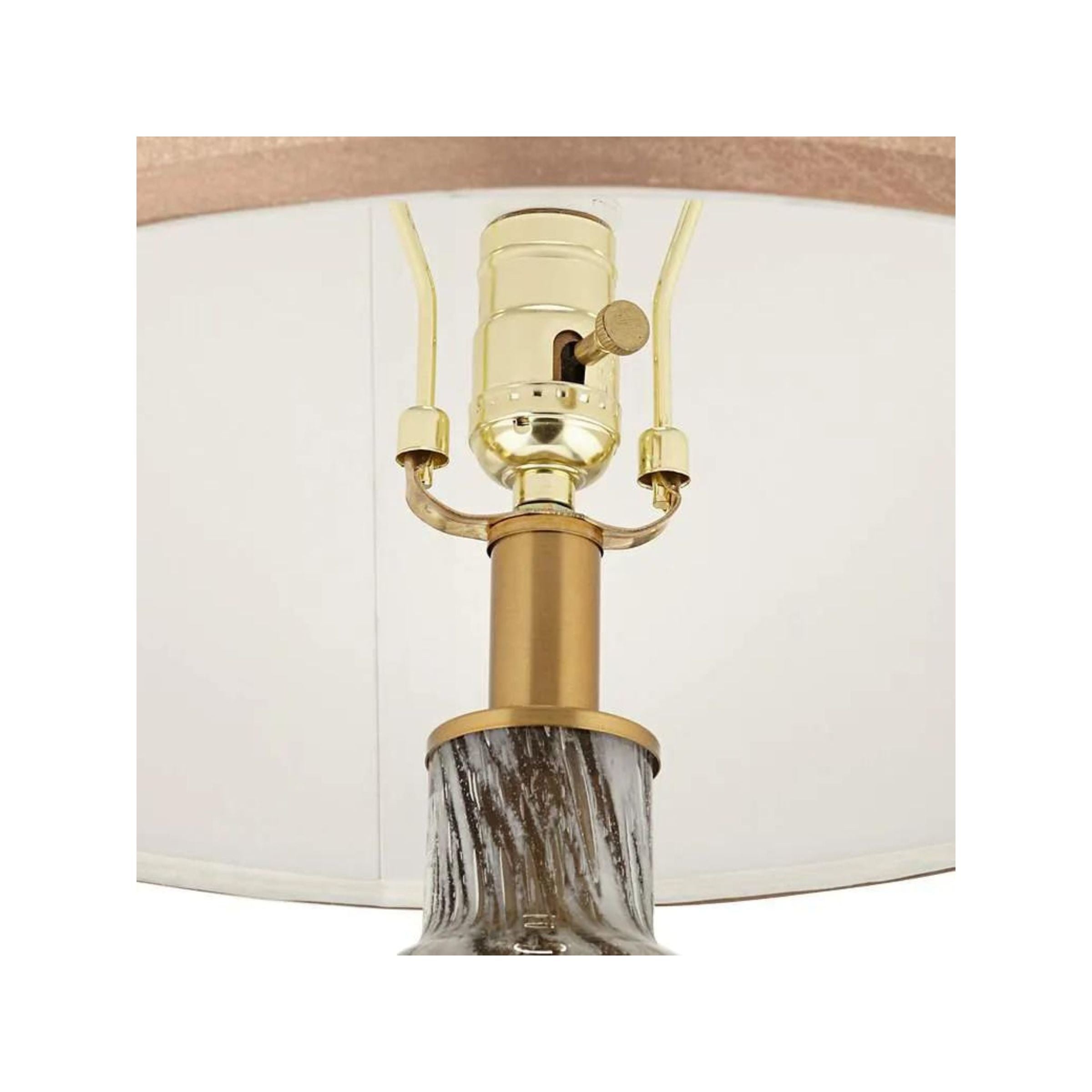 Sepia Art Glass Table Lamp 32.5"H