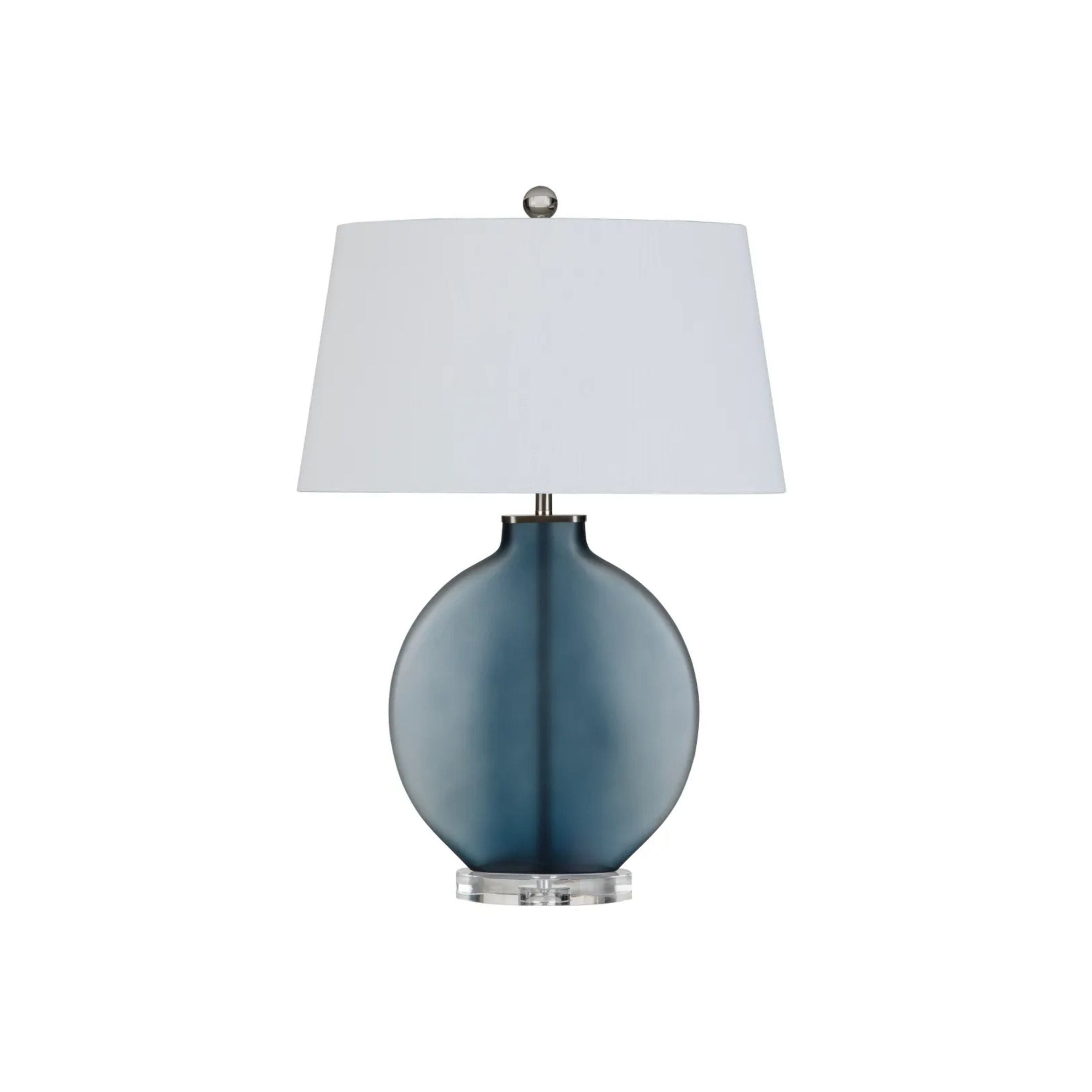Blue Glass Table Lamp 31.5"H