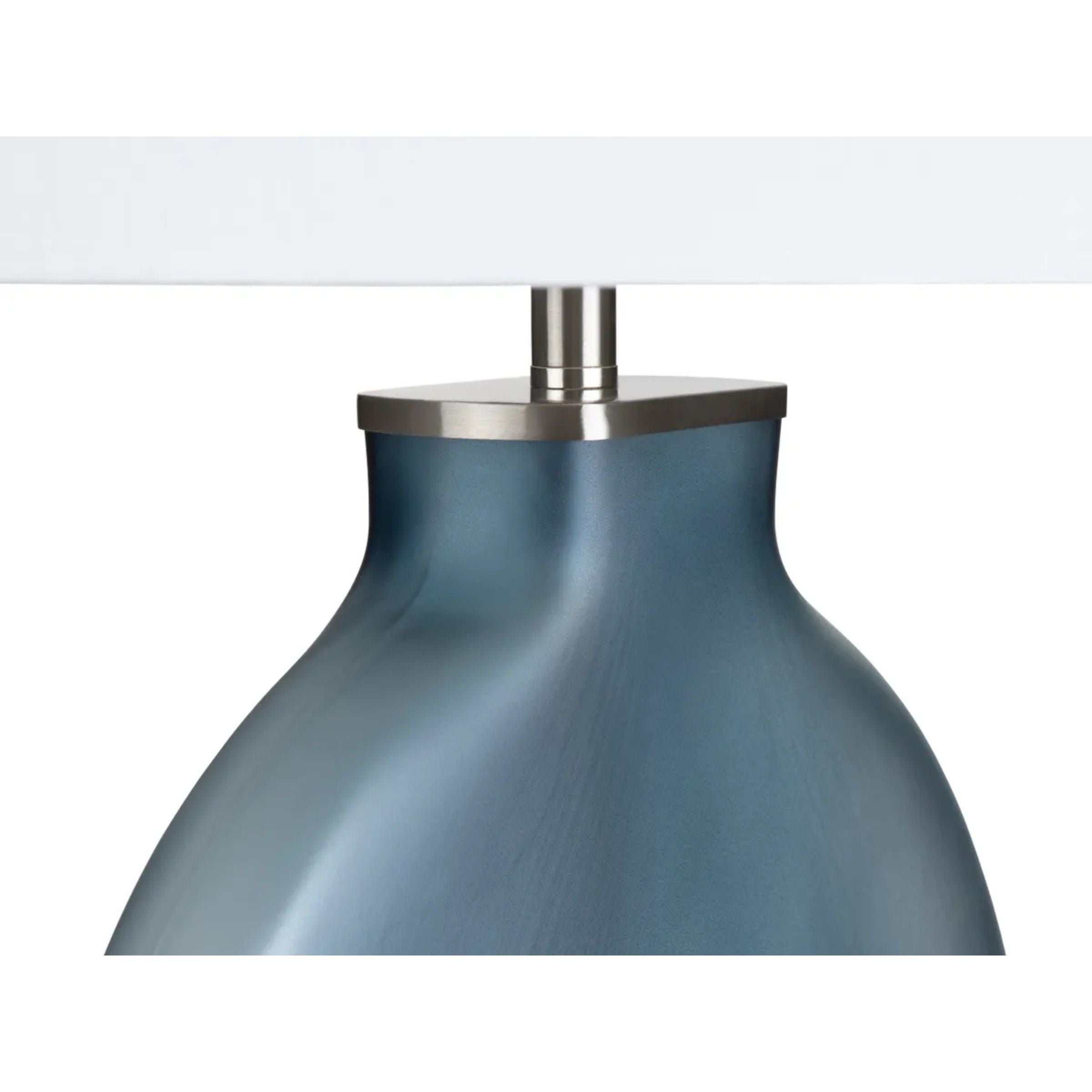 Blue Glass Table Lamp 31.5"H