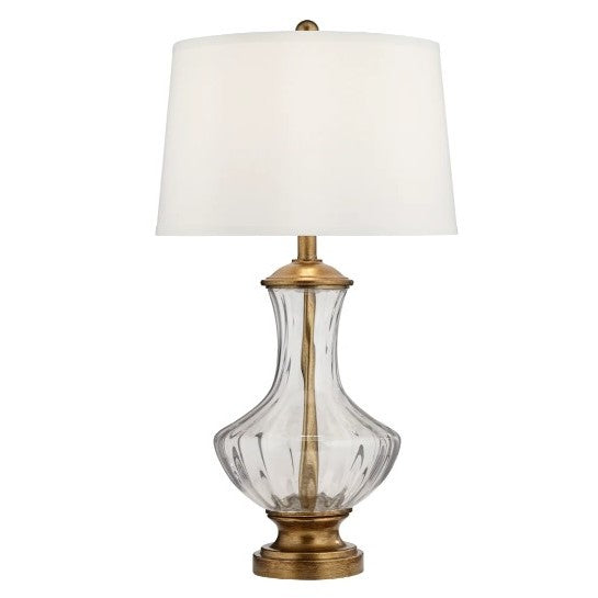 Fluted Glass Urn Table Lamp 28.5"H