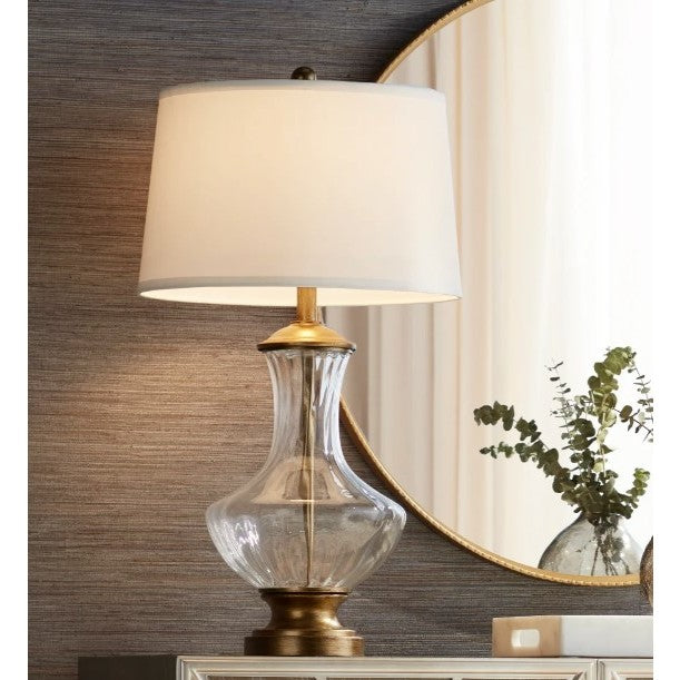Fluted Glass Urn Table Lamp 28.5"H