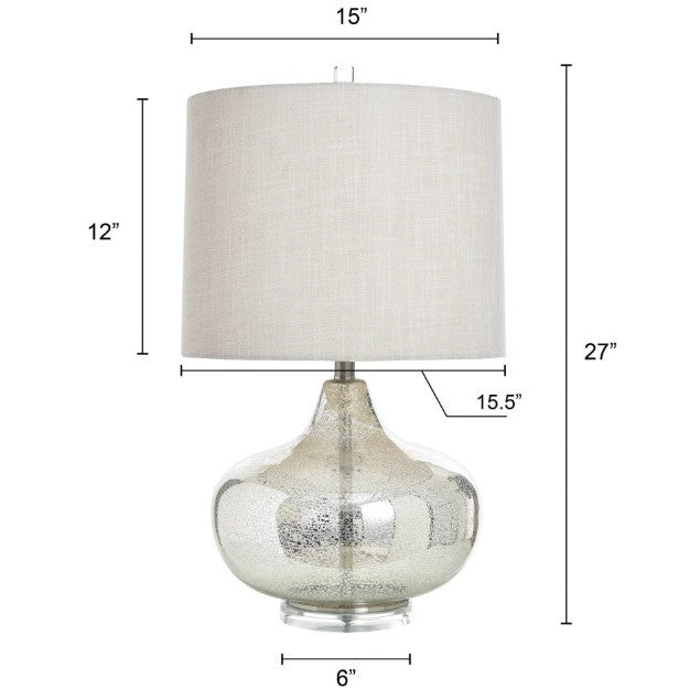 Laguna Mercury Glass Table Lamp 28"H