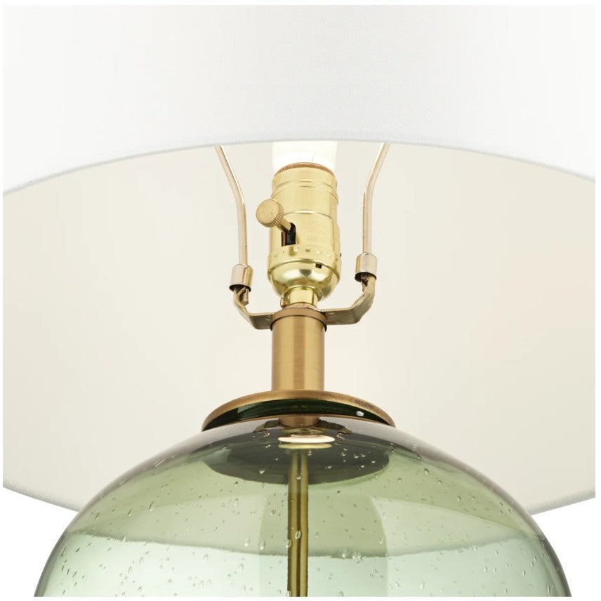 Green Seedy Glass Table Lamp 31"H