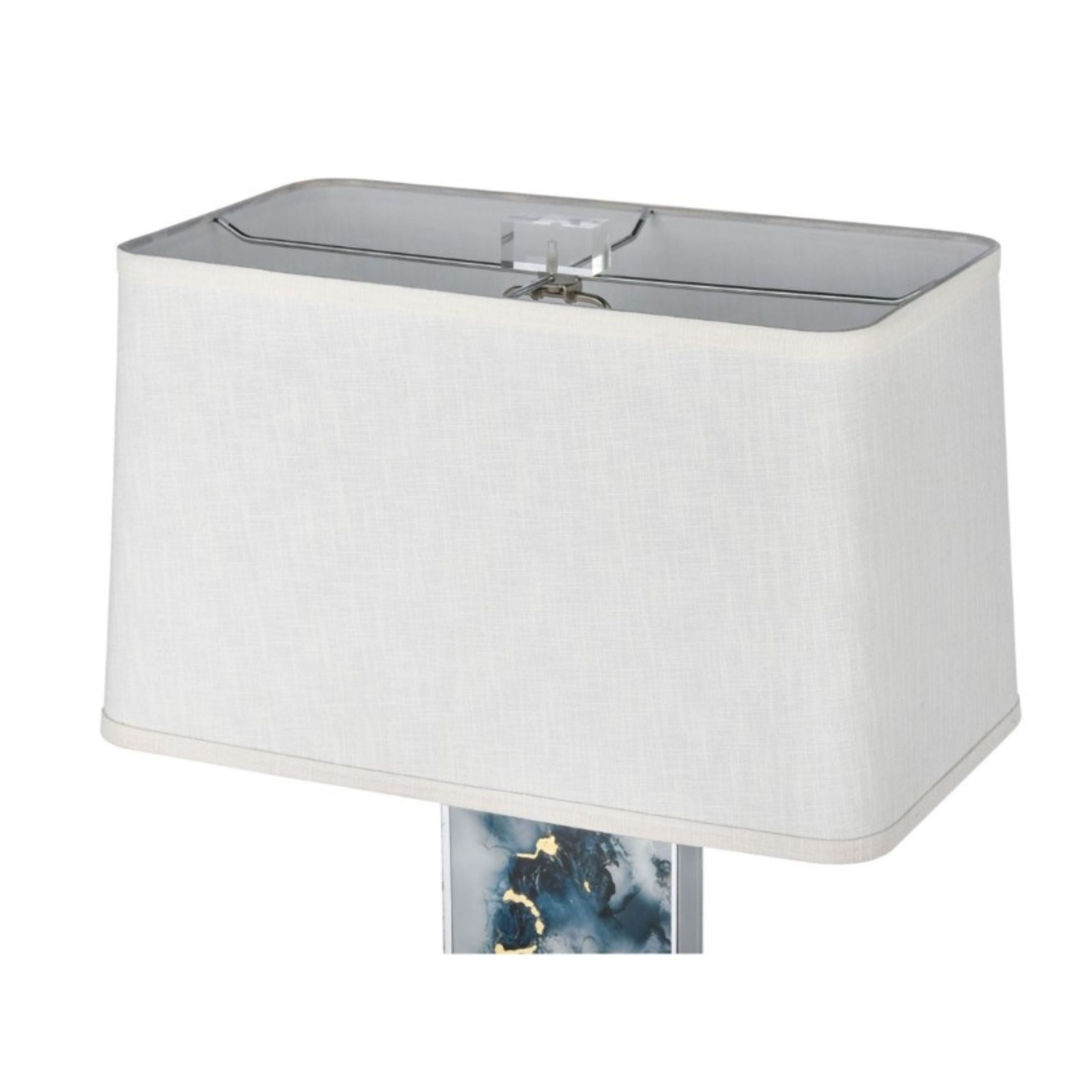 Blue and Gold Acrylic Table Lamp 31"H