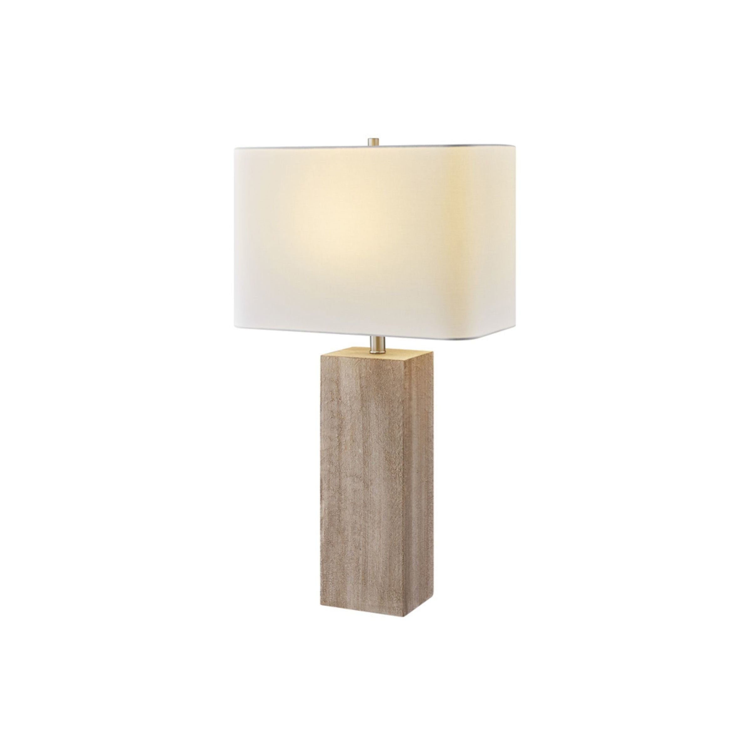 Antique Grey Wood Table Lamp 31"H