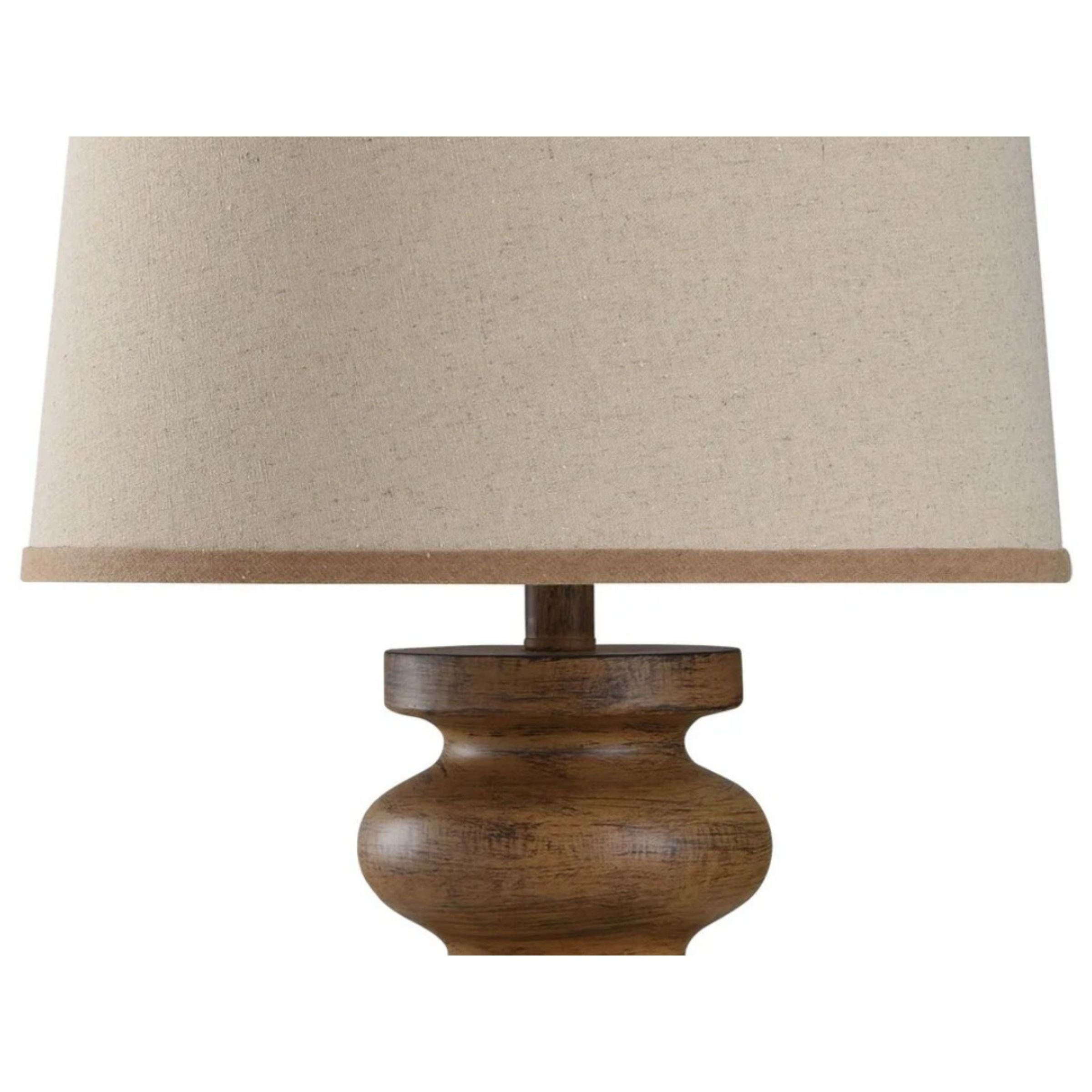 Brown Spindle Table Lamp 31"H