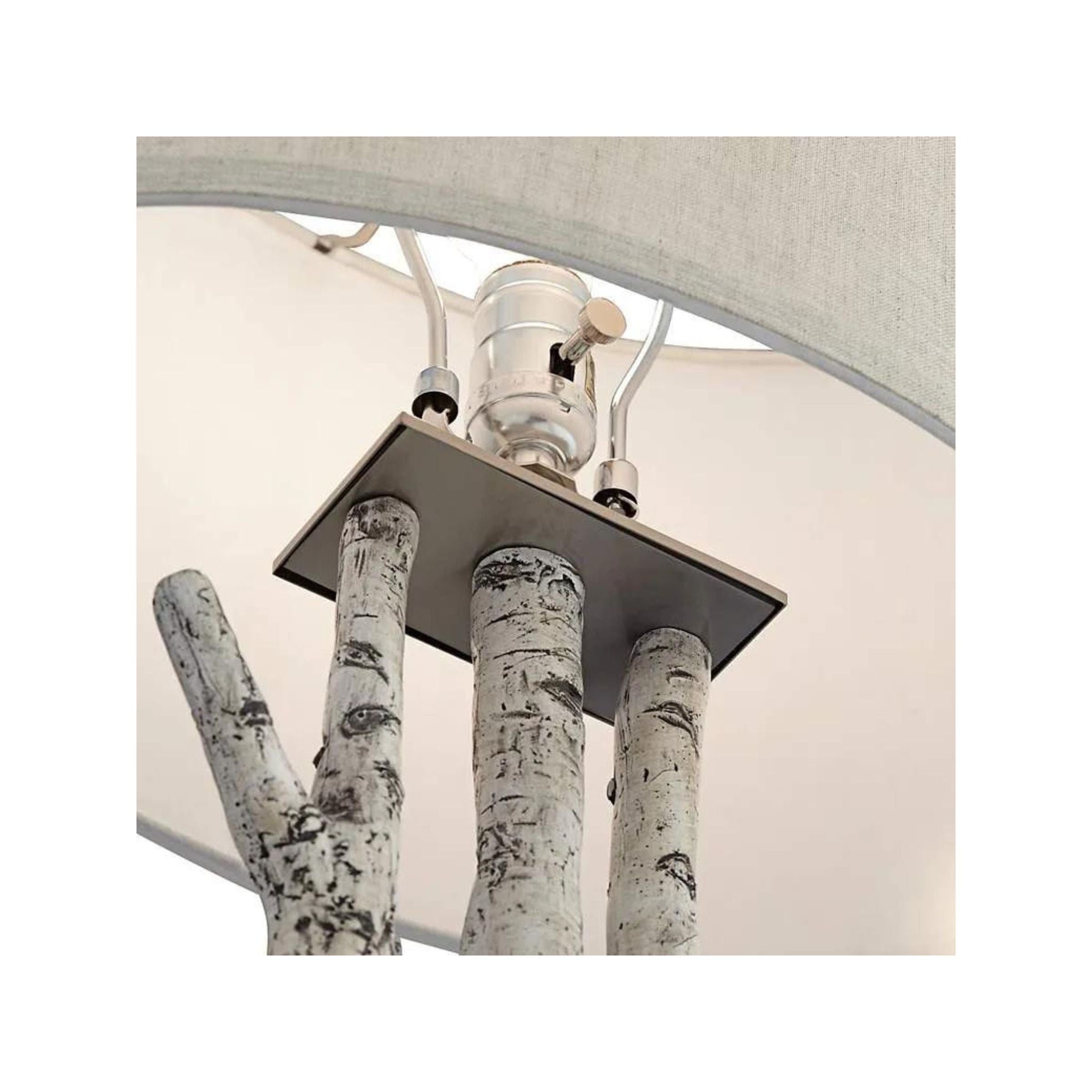 White Branches Table Lamp 30"H