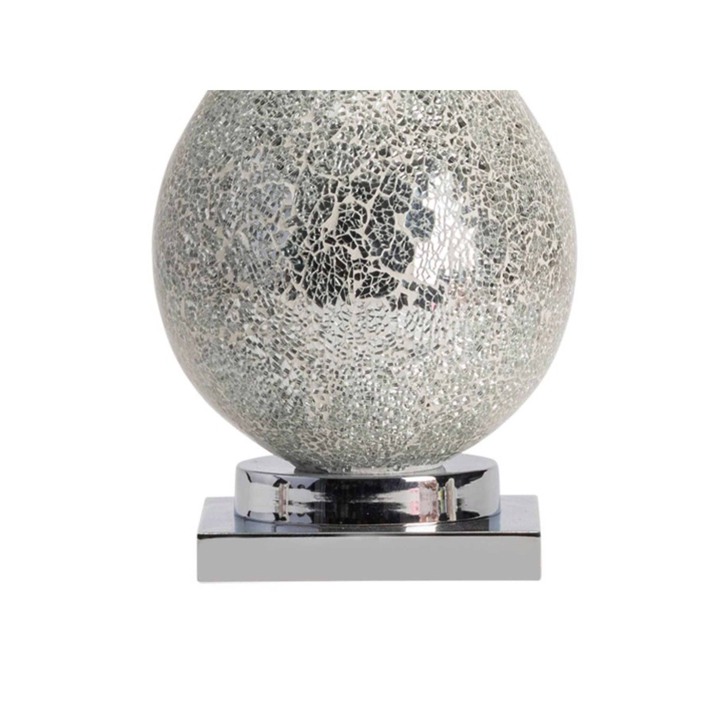 Silver Mirror Mosaic Table Lamp 32.5"H