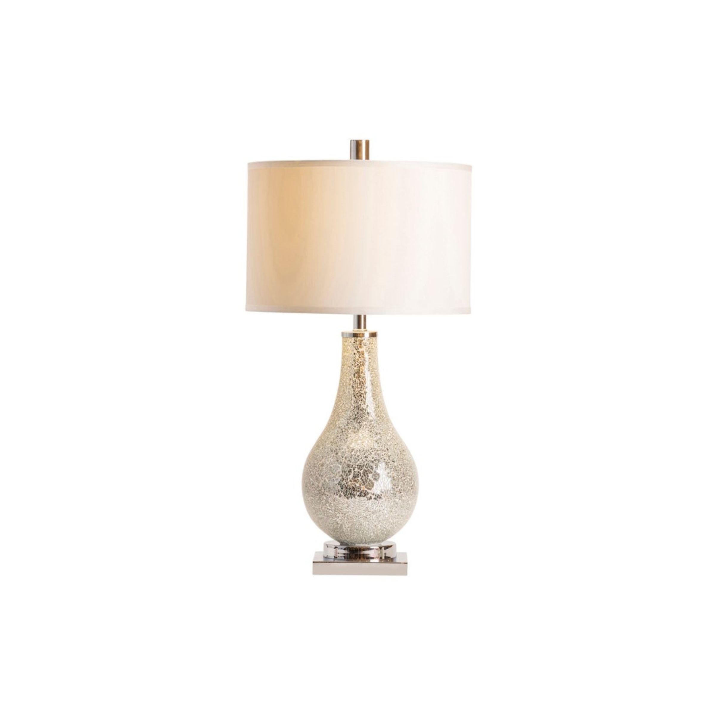 Silver Mirror Mosaic Table Lamp 32.5"H
