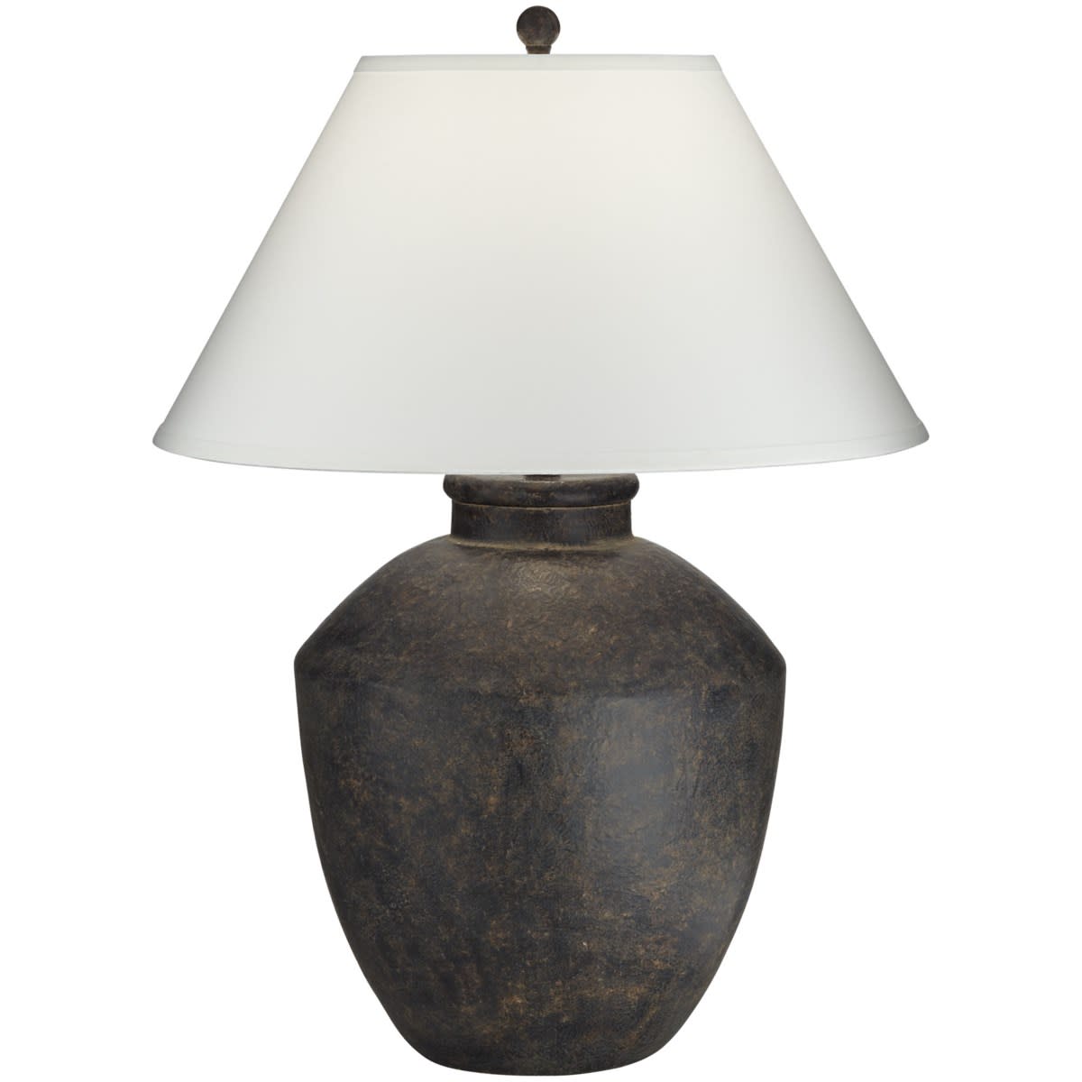 Black Terracotta Jar Table Lamp 29.5"H