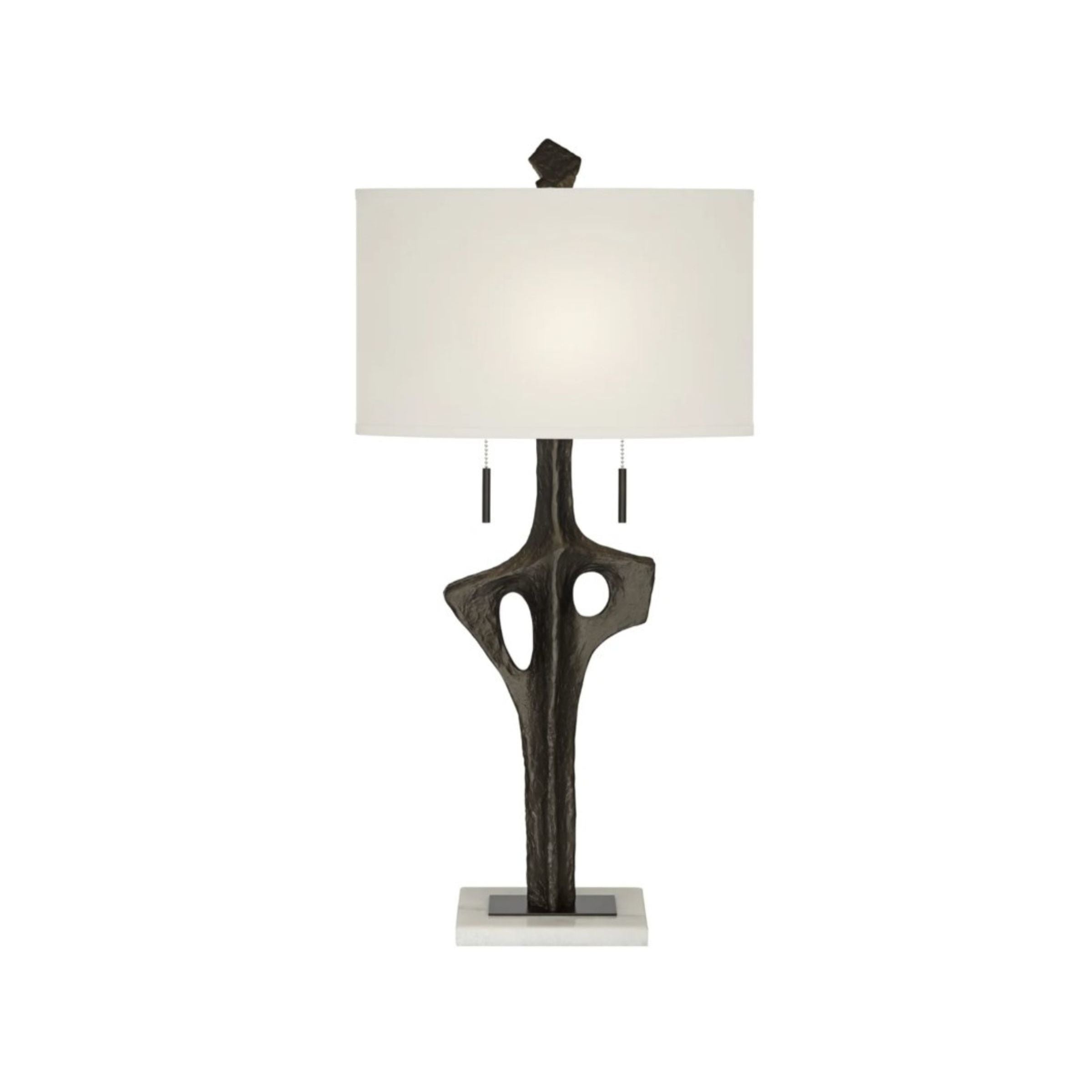 Black Sculpture Table Lamp 38.5"H