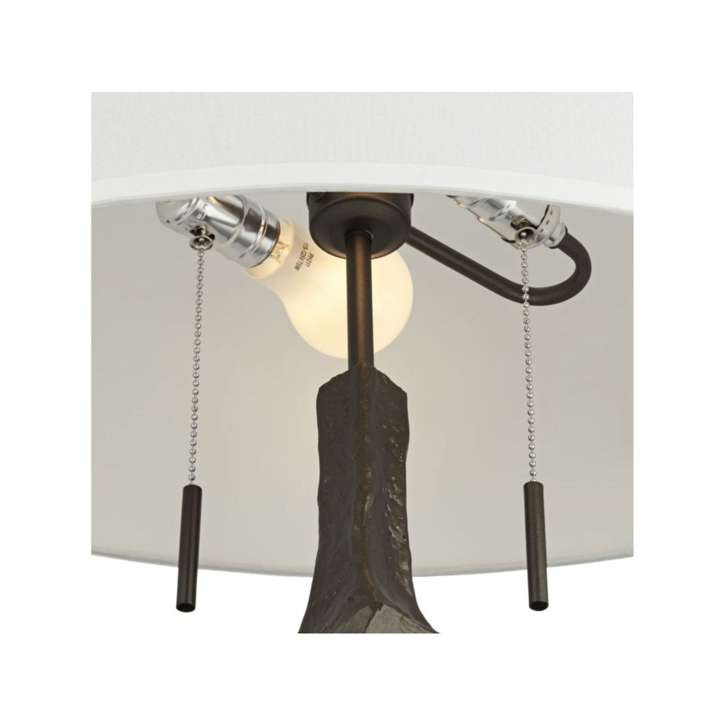Black Sculpture Table Lamp 38.5"H