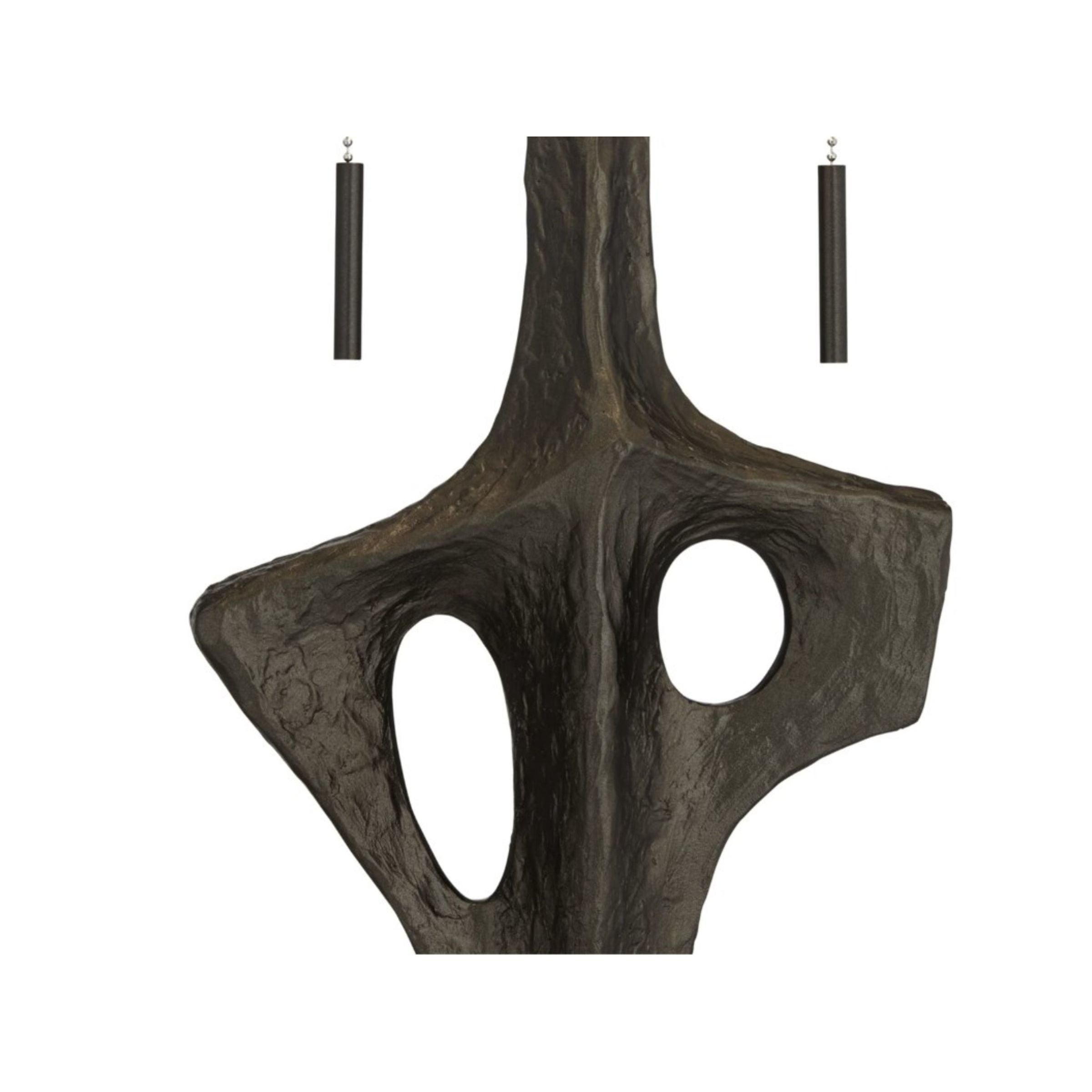 Black Sculpture Table Lamp 38.5"H